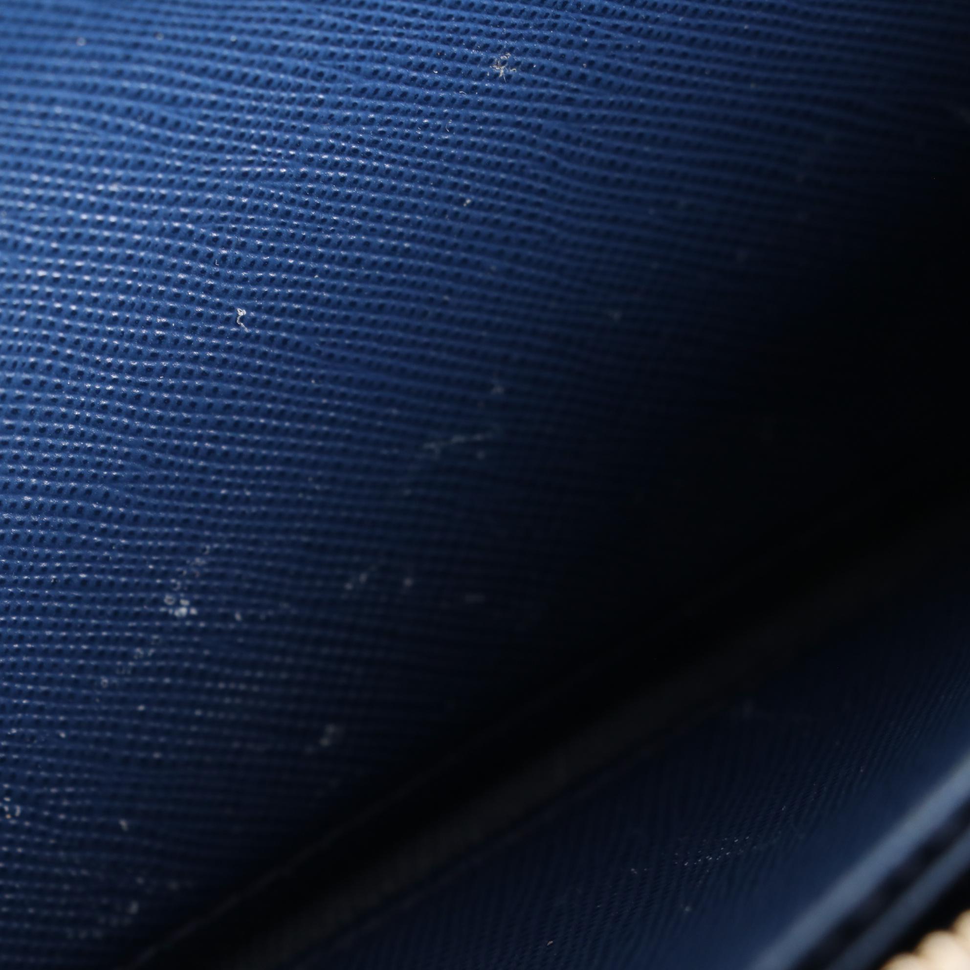 Prada Saffiano Leather Zip Wallet with Flat Bow