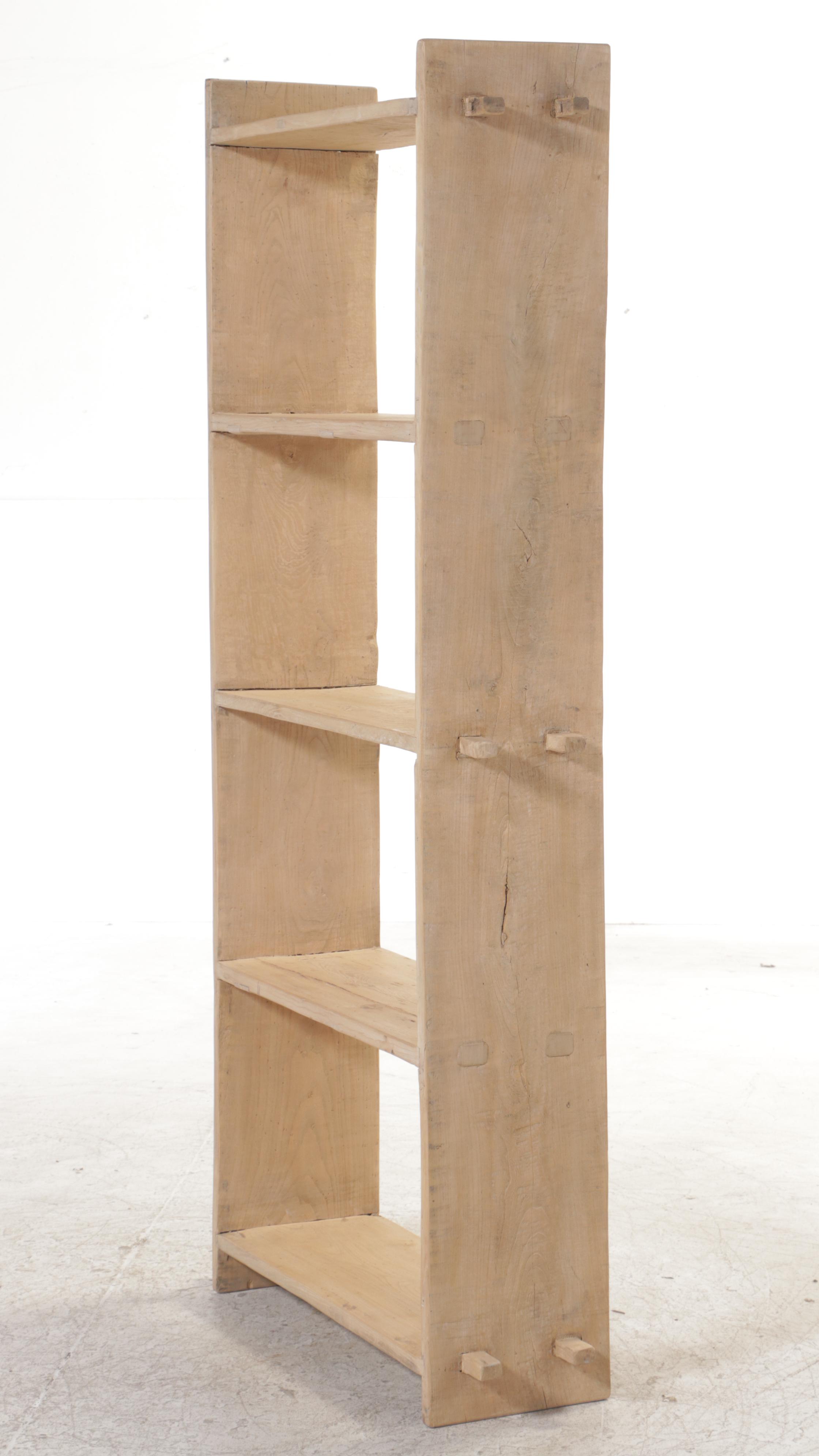 Five-Shelf Wood Bookcase