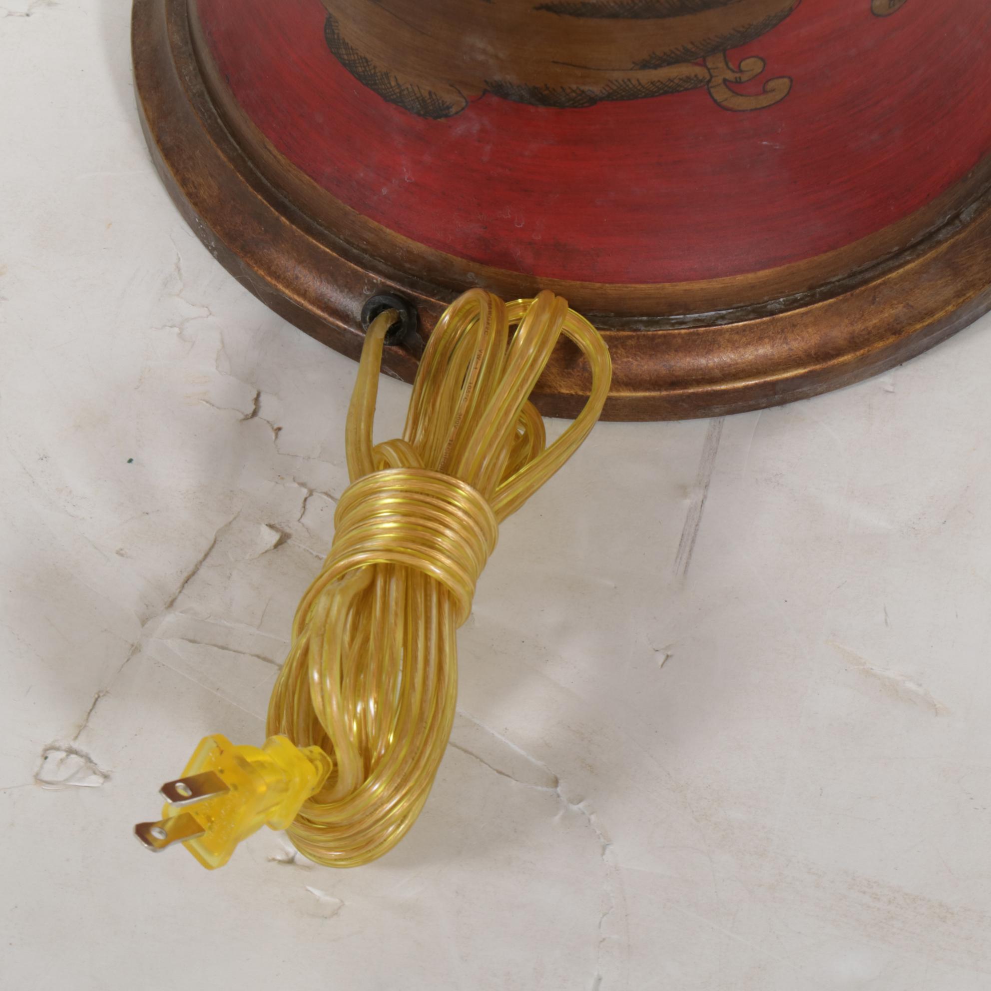 Visual Comfort & Co. Chinoiserie Ginger Jar Urn Lamp With Black Paper Shade