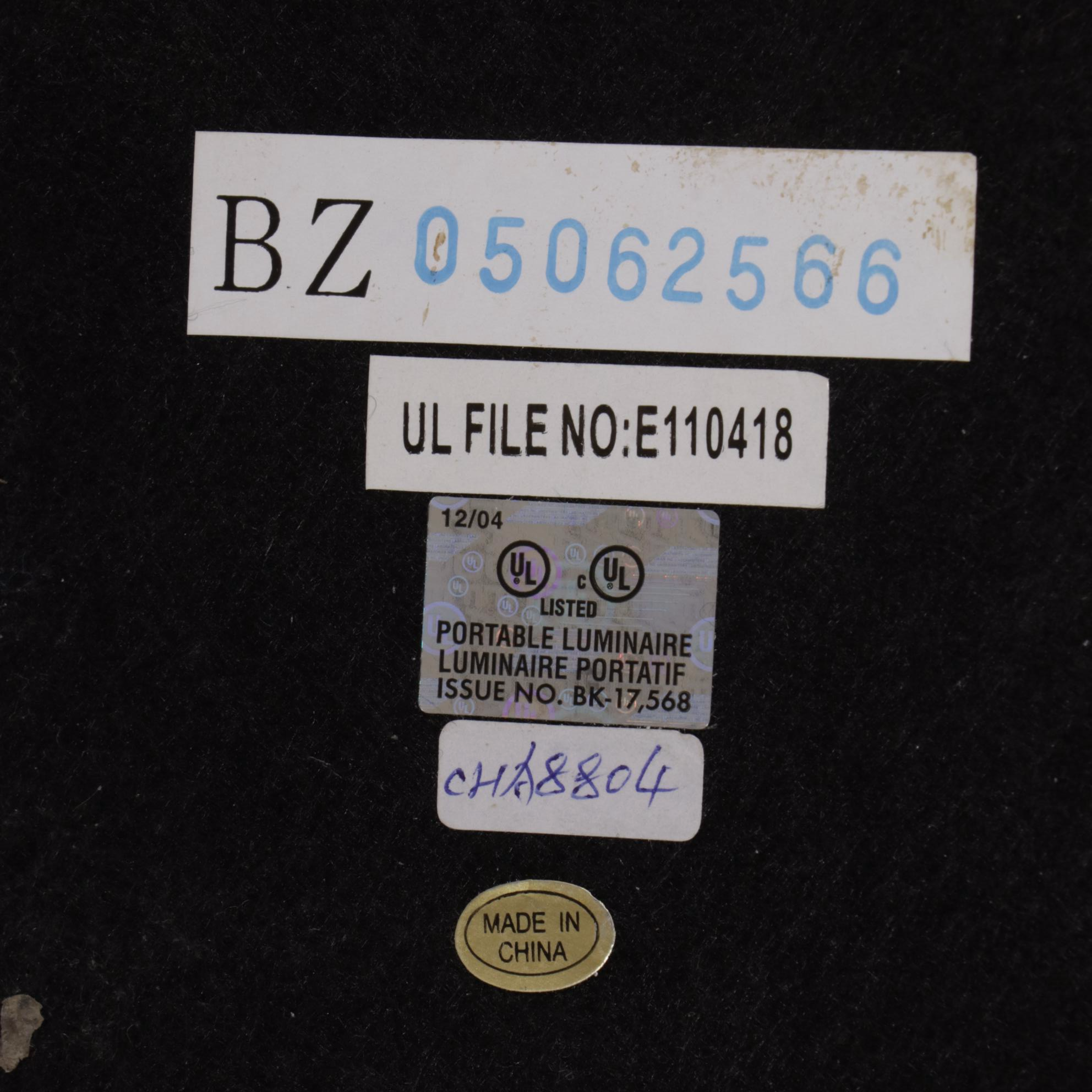 Visual Comfort & Co. Chinoiserie Ginger Jar Urn Lamp With Black Paper Shade