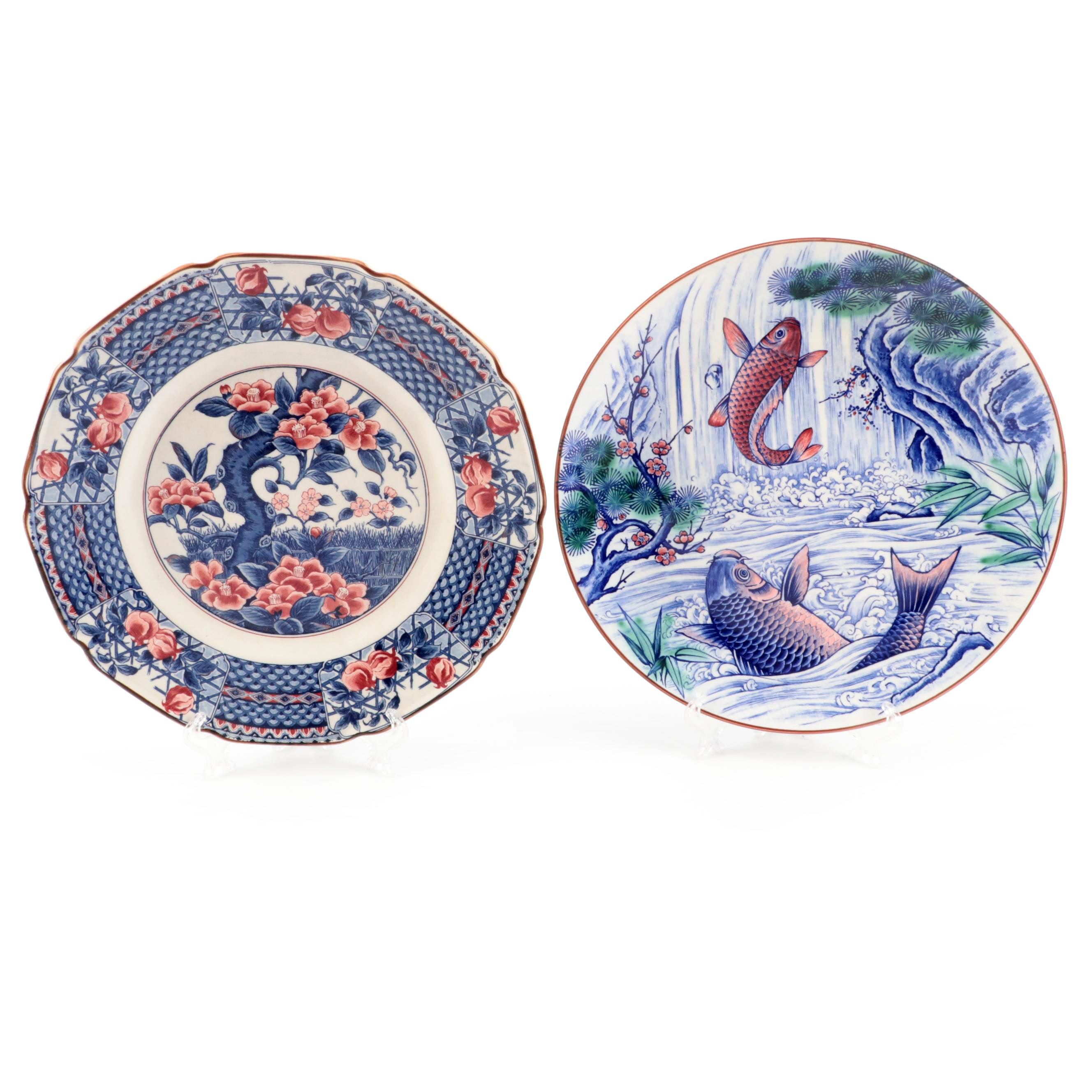 Toyo and Other Japanese Ceramic Plates,  Mid to Late 20th Century