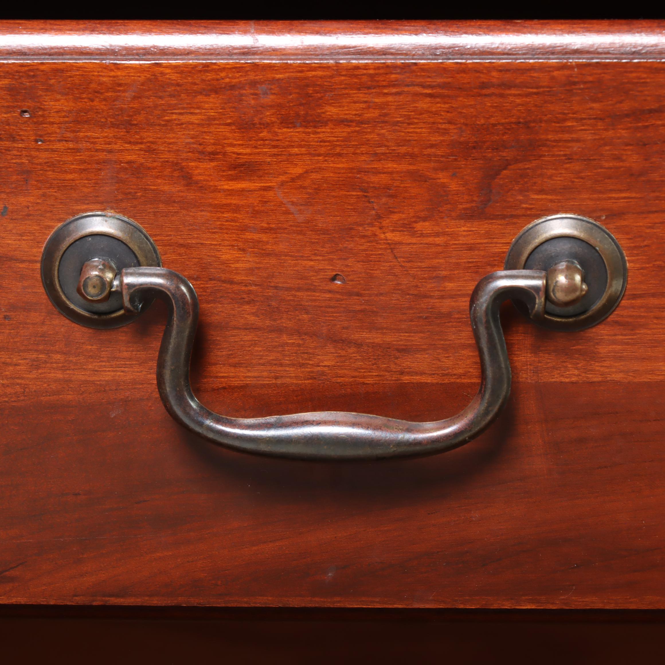 Federal Style Cherrywood-Stained Twelve-Drawer Chest, Late 20th Century