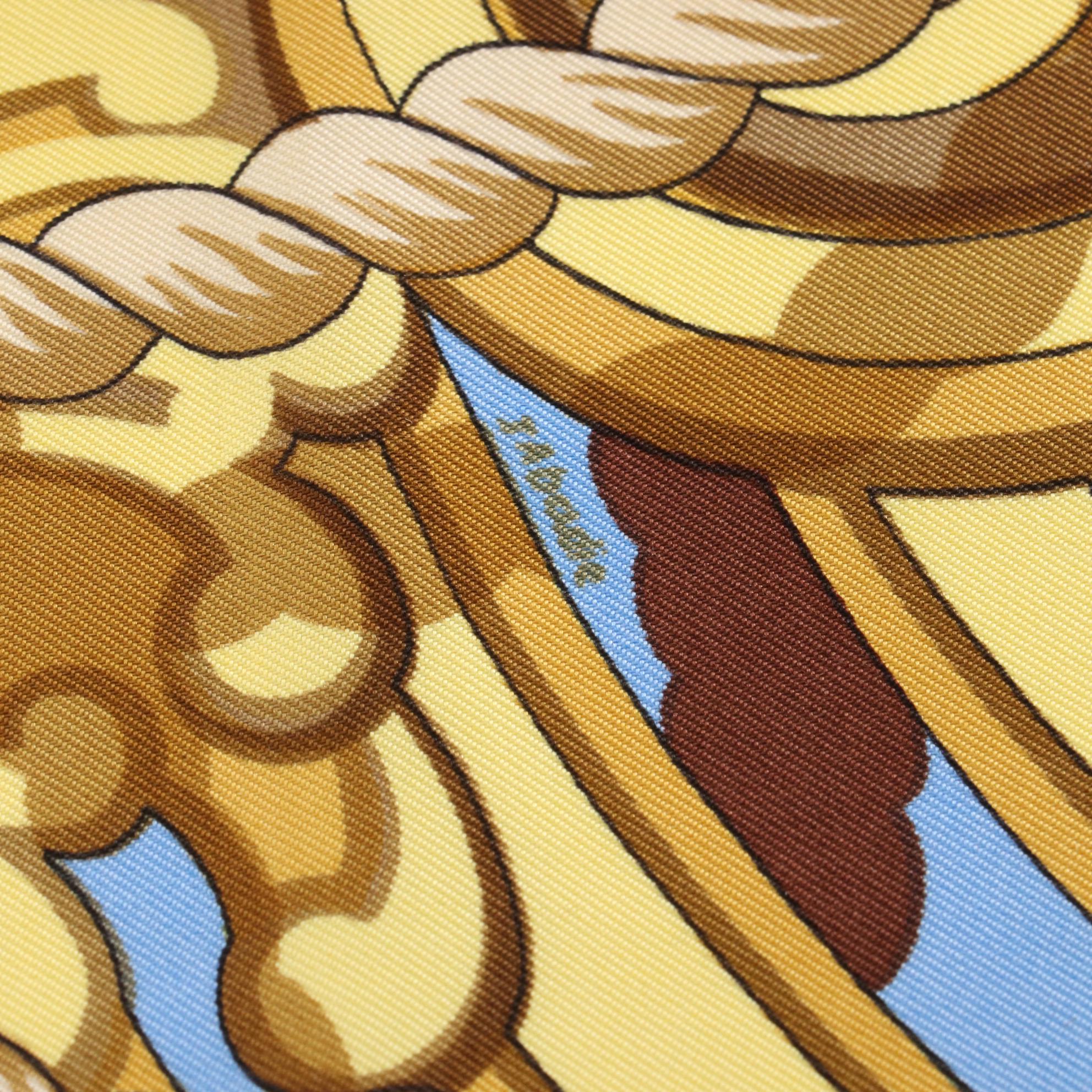 Hermès "Tribord" Silk Twill Scarf 90