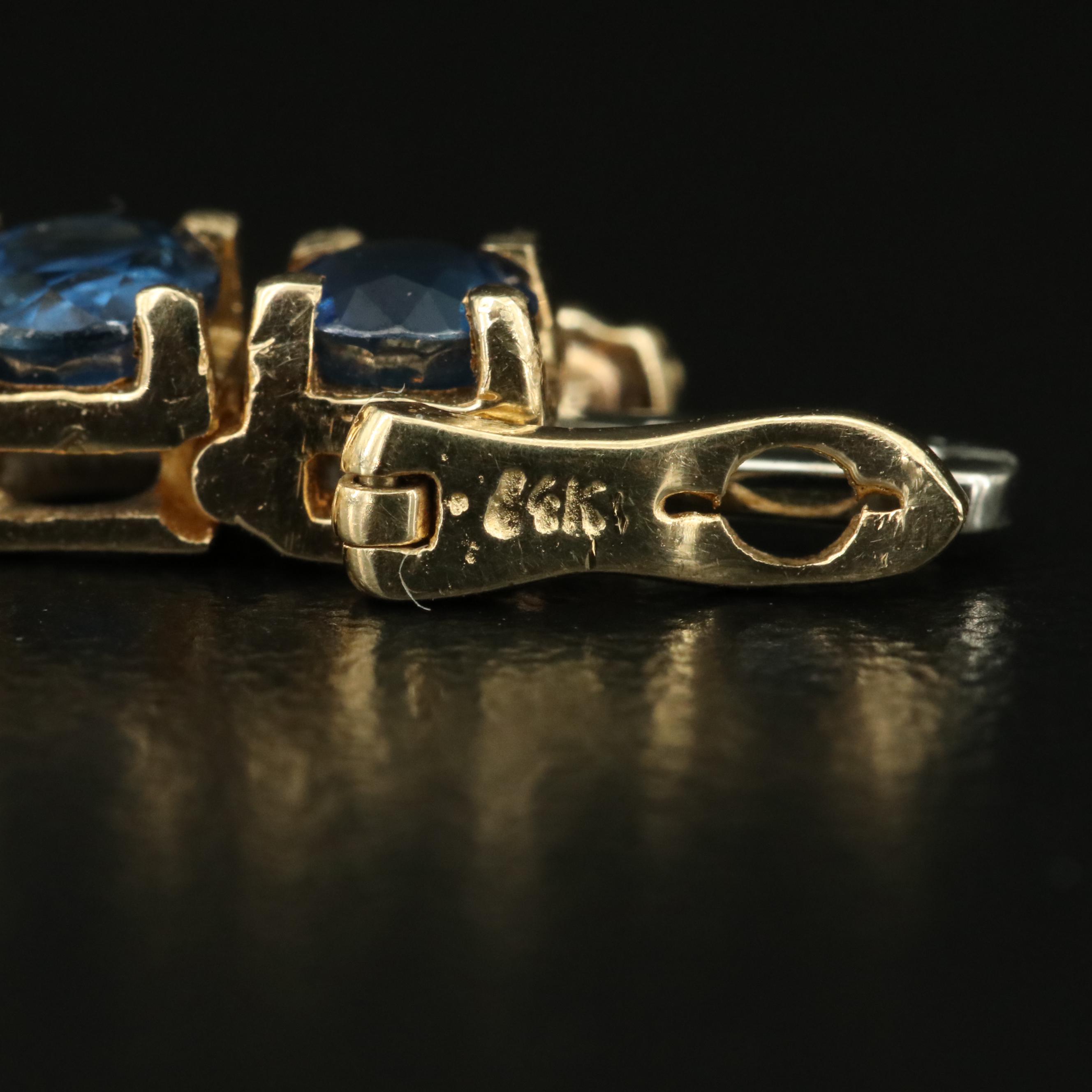 14K 16.74 CTW Sapphire Line Bracelet