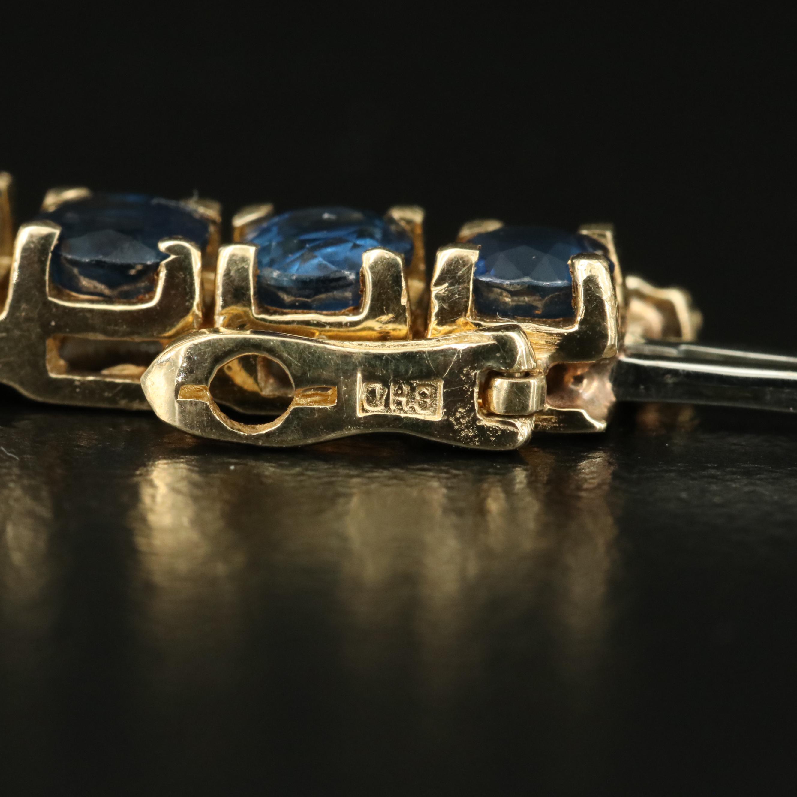 14K 16.74 CTW Sapphire Line Bracelet