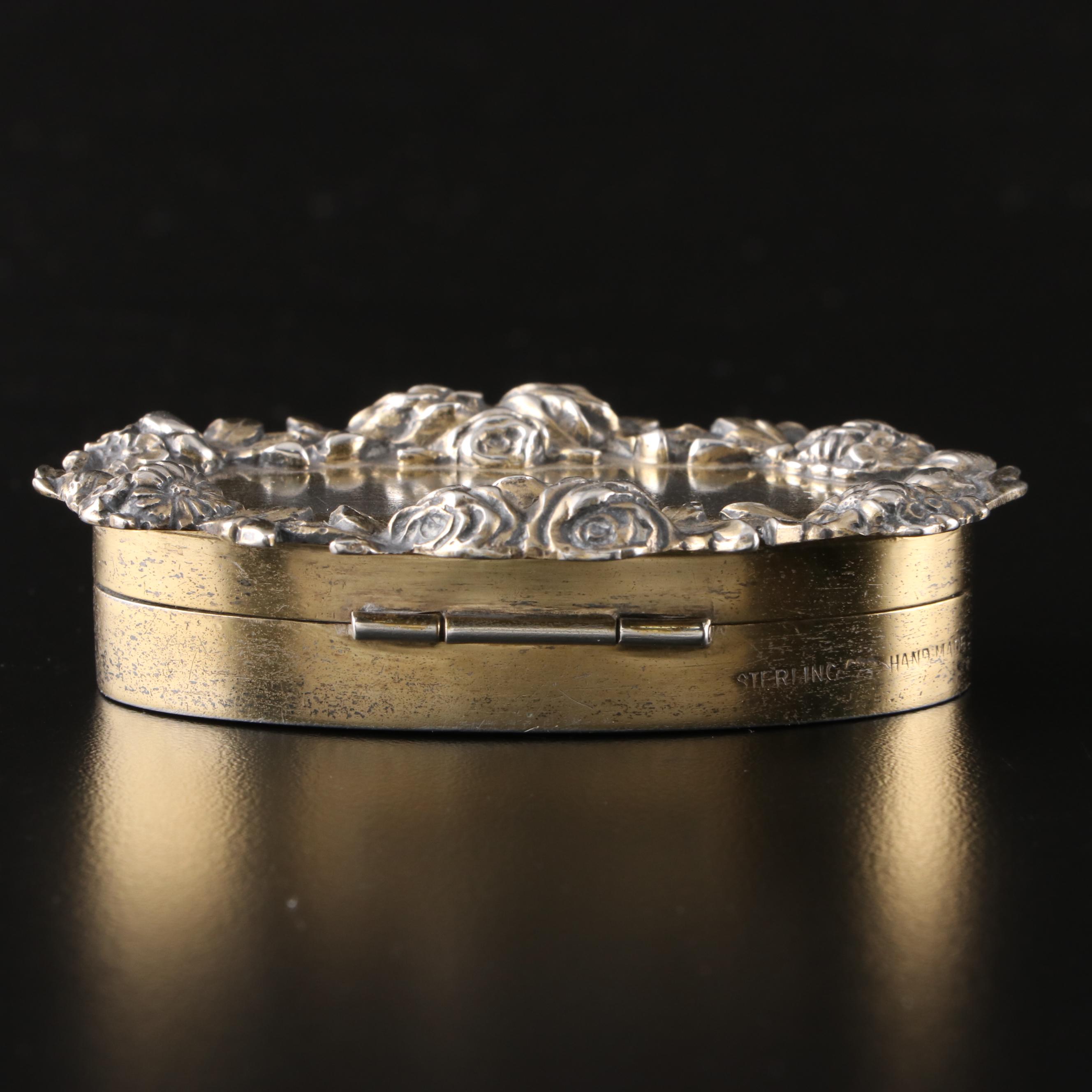 William B. Meyer Gilded Sterling Silver Trinket Box