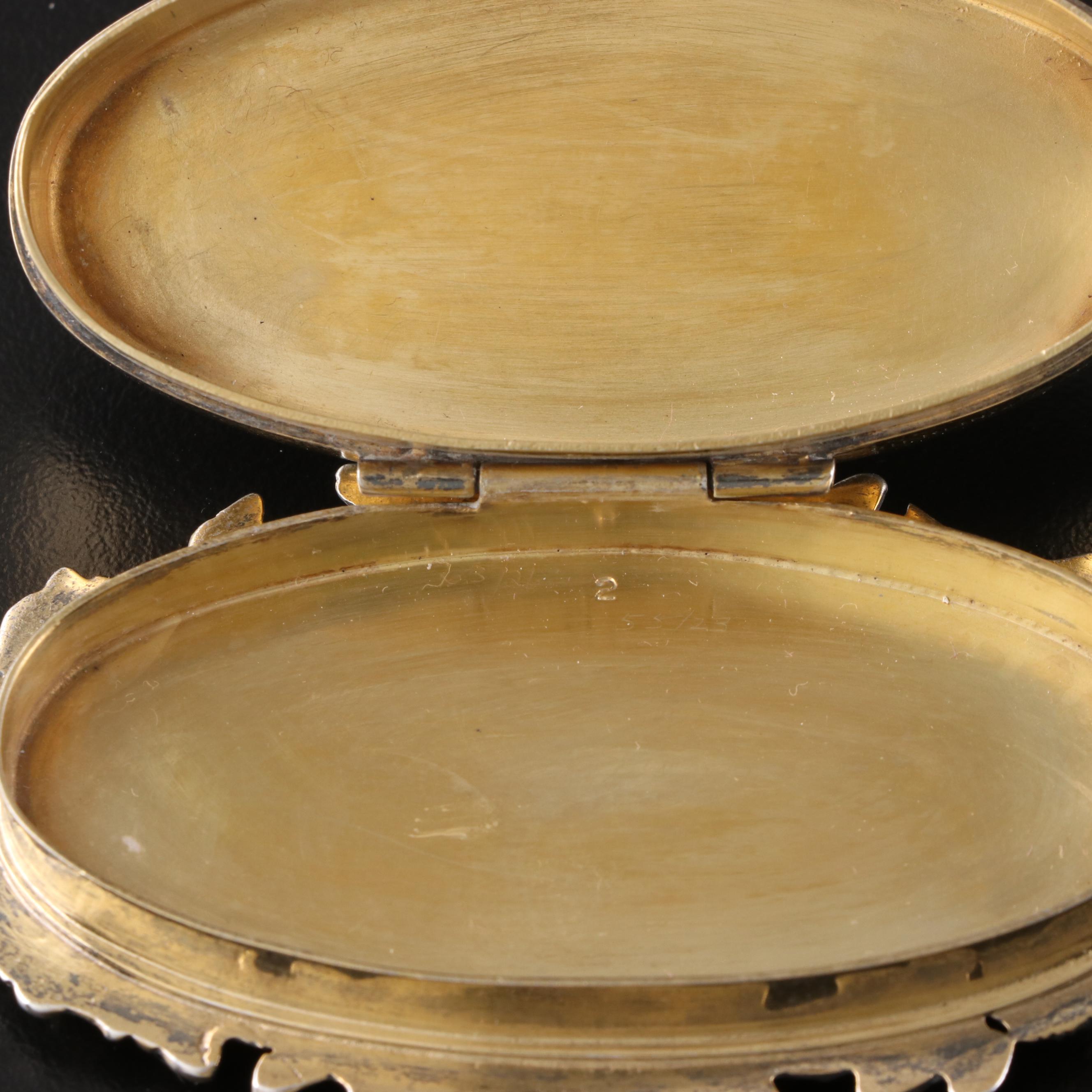 William B. Meyer Gilded Sterling Silver Trinket Box