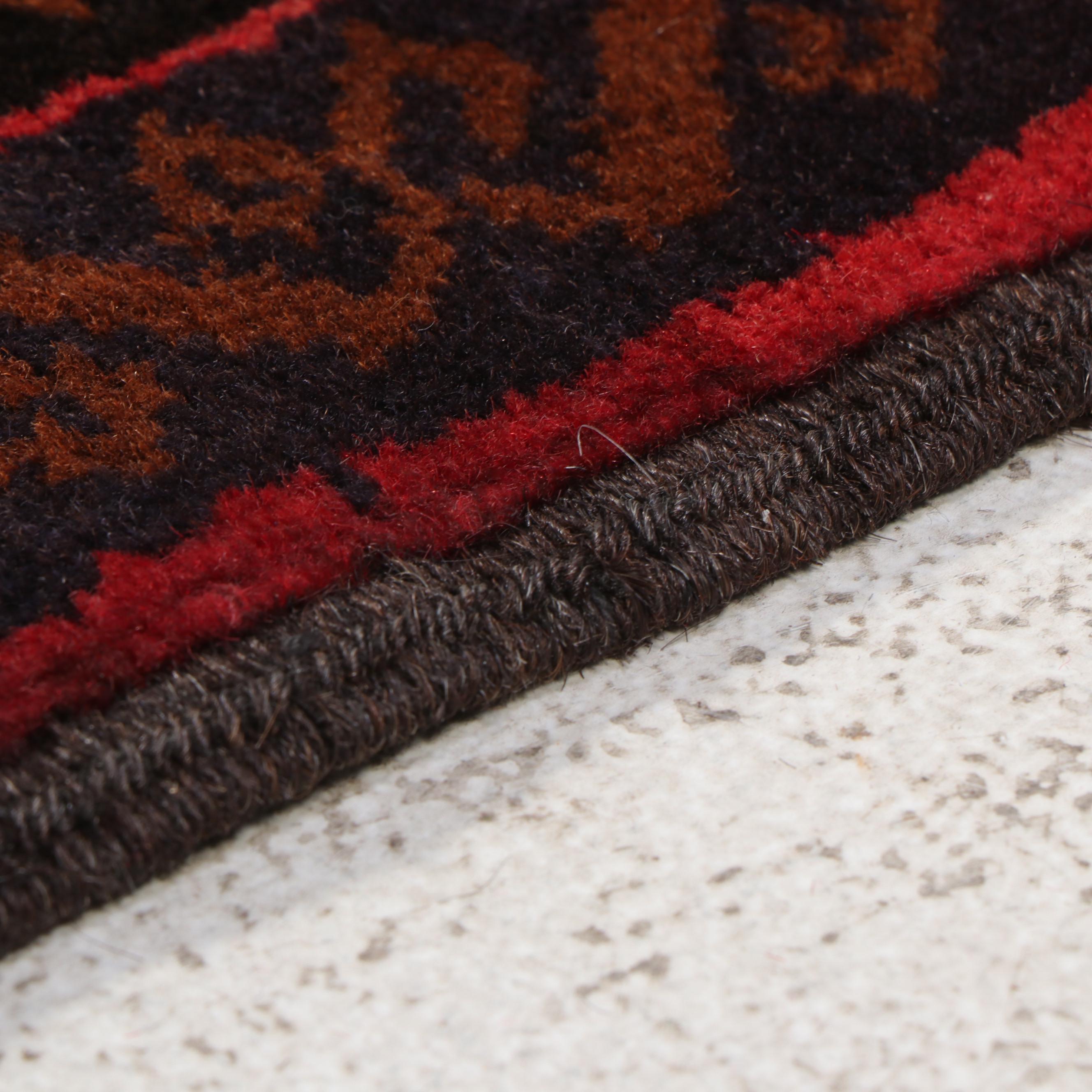 2'10 x 4'5 Hand-Knotted Afghan Baluch Accent Rug