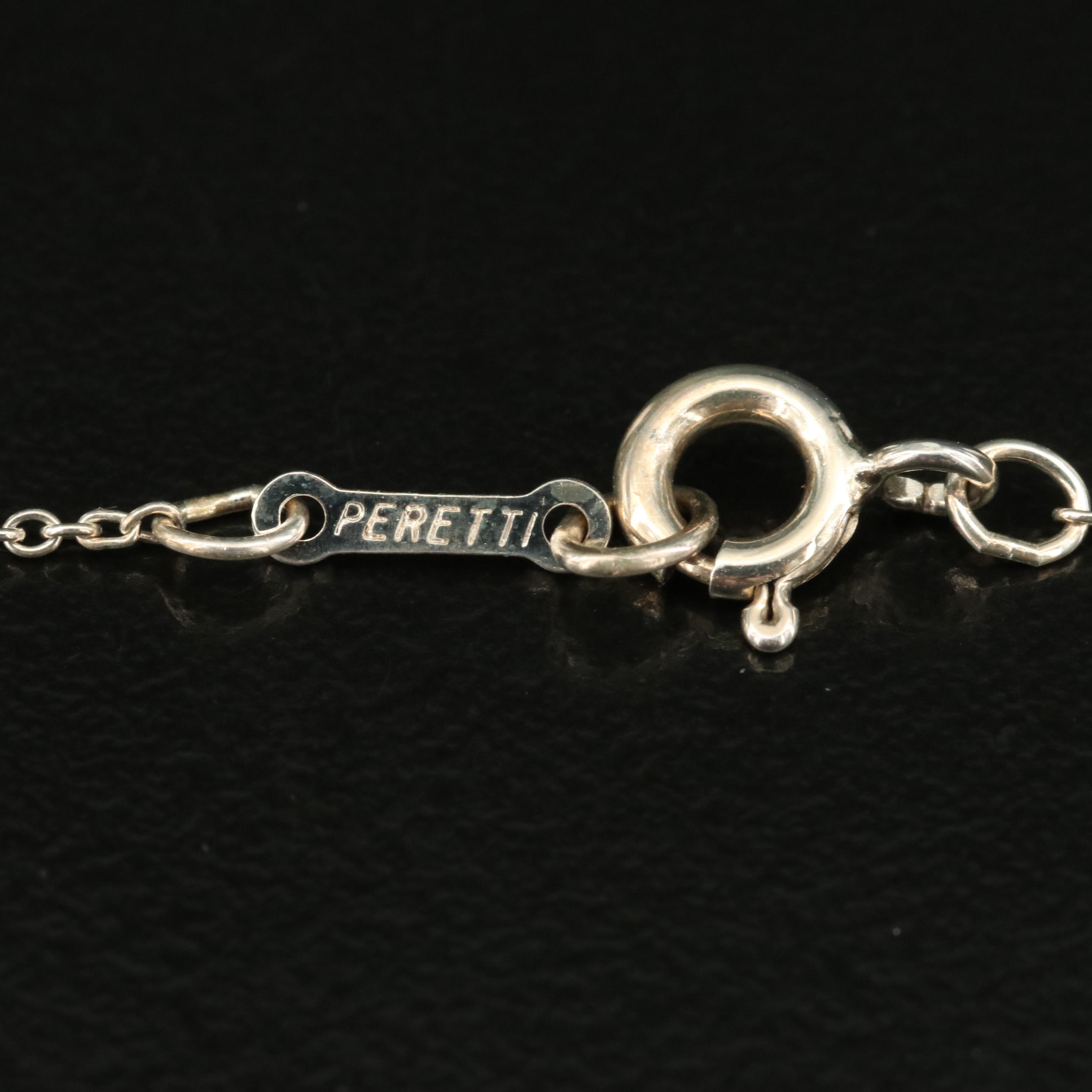 Elsa Peretti for Tiffany & Co. Necklace and 1995 Altas Groove J Hoop Earrings