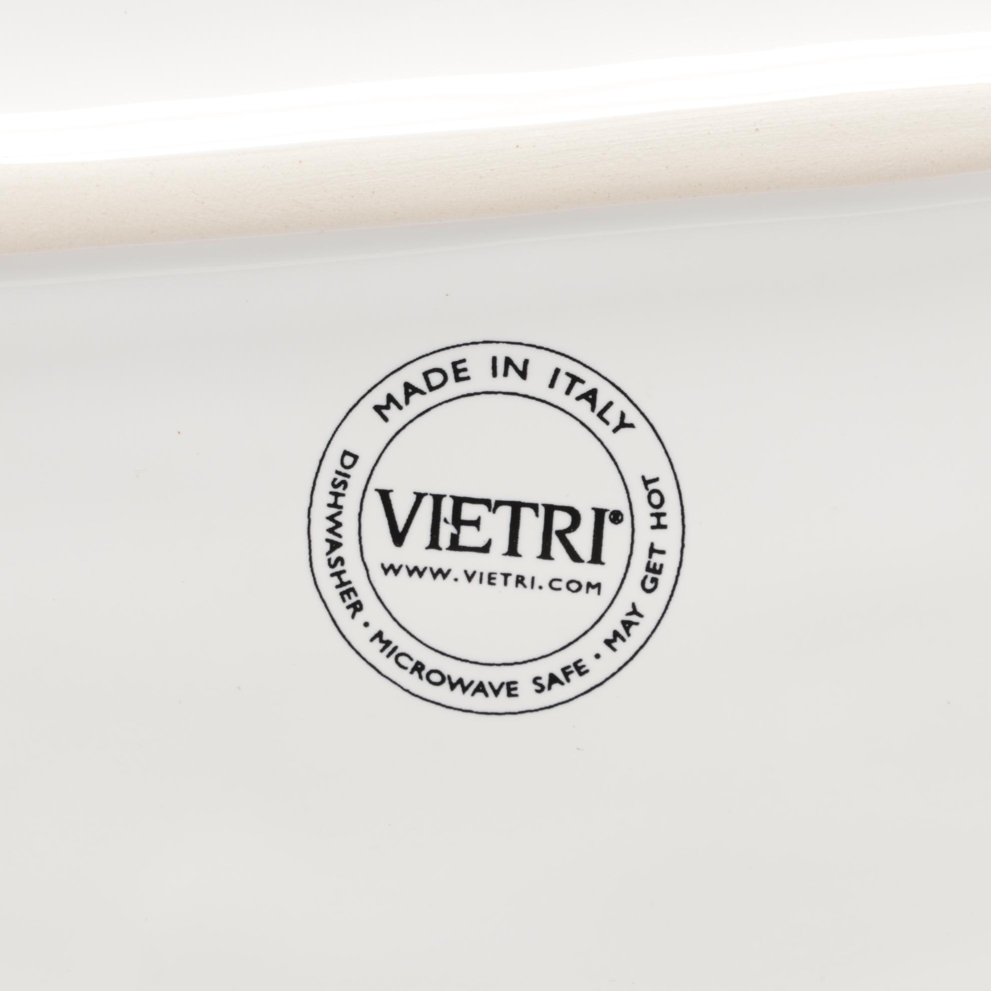 Italian Vietri White Earthenware Plates and Tableware