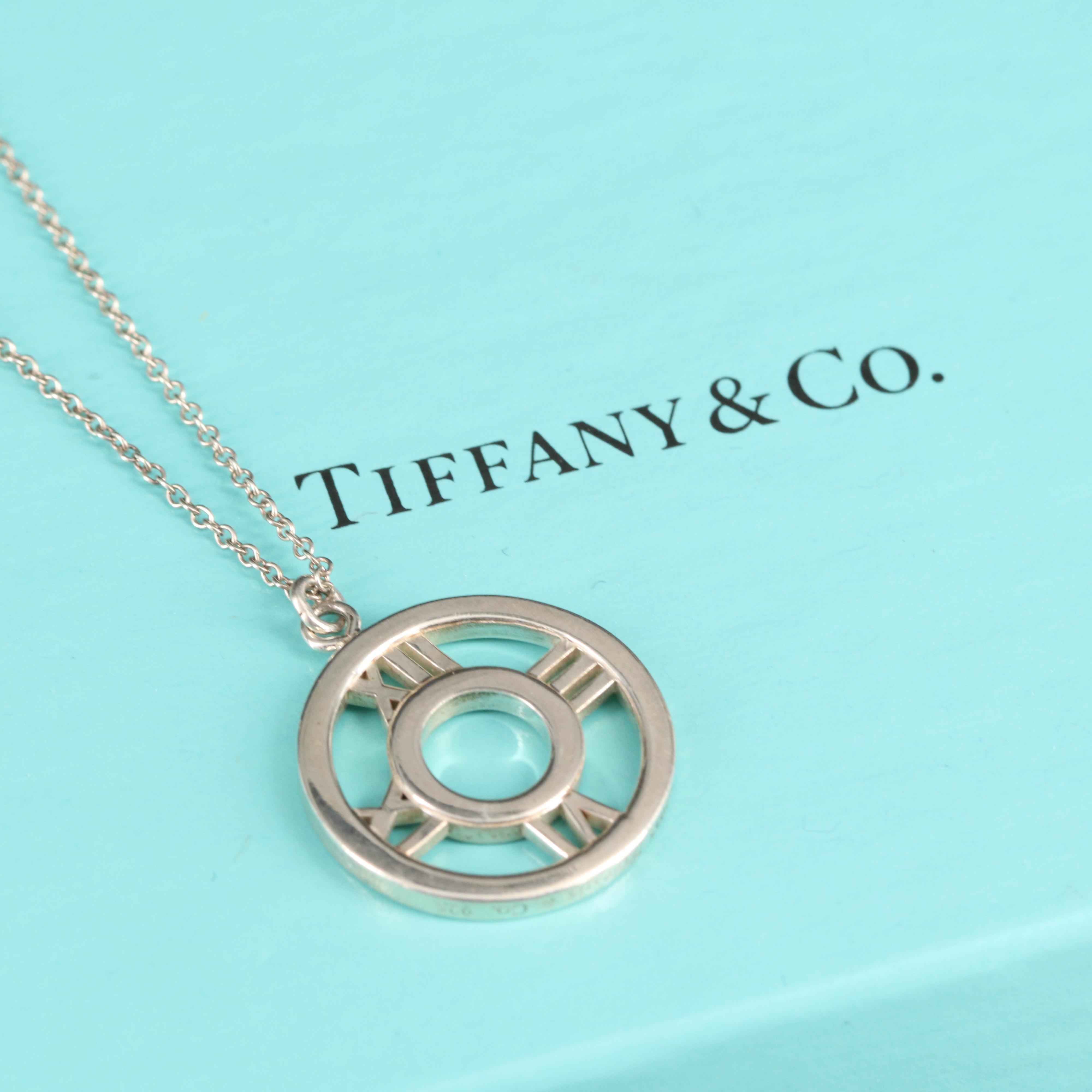 Tiffany & Co. "Atlas" Sterling Pendant Necklace