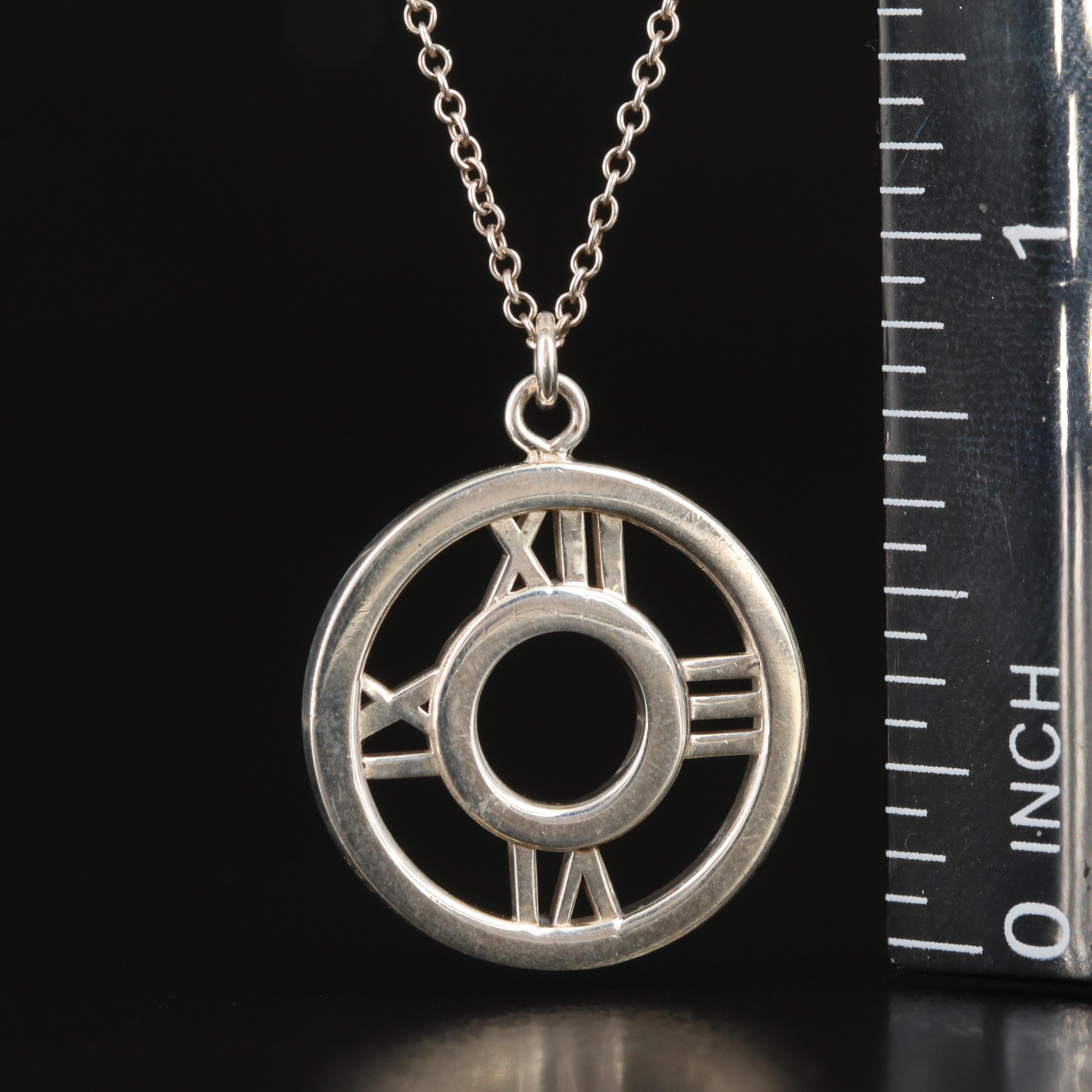 Tiffany & Co. "Atlas" Sterling Pendant Necklace