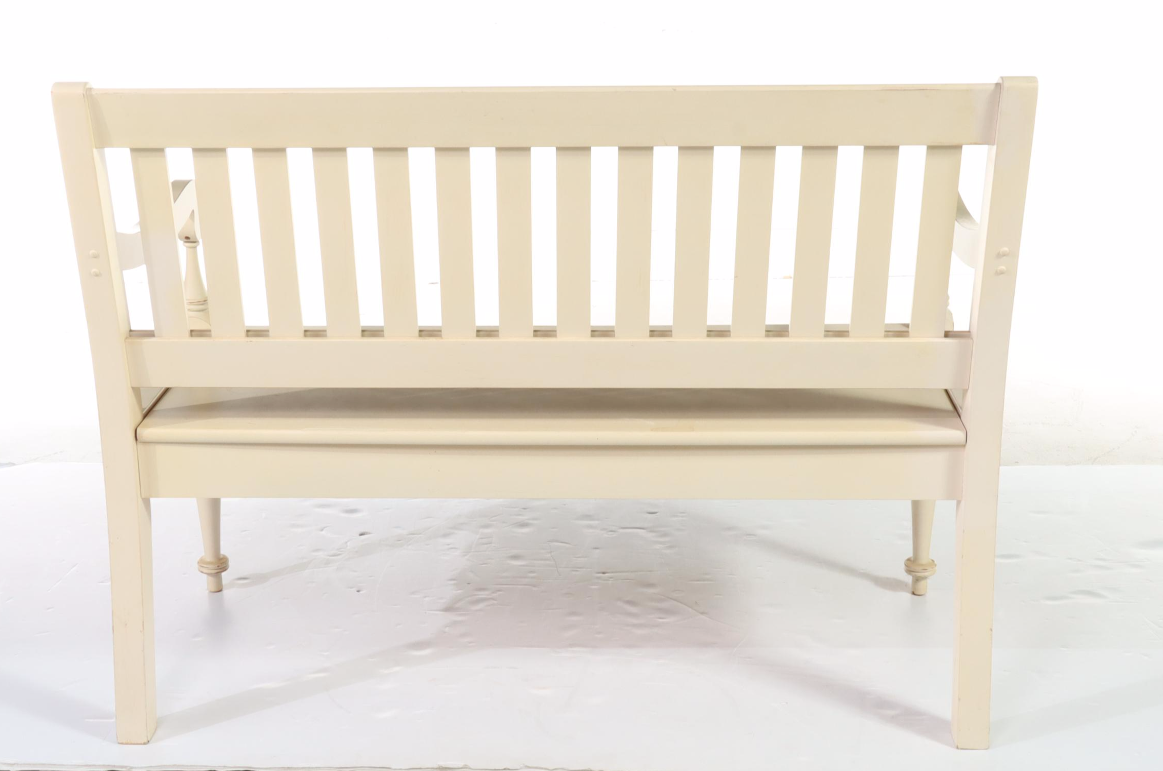 Riverside Furniture Corp. Cream-Painted Settee