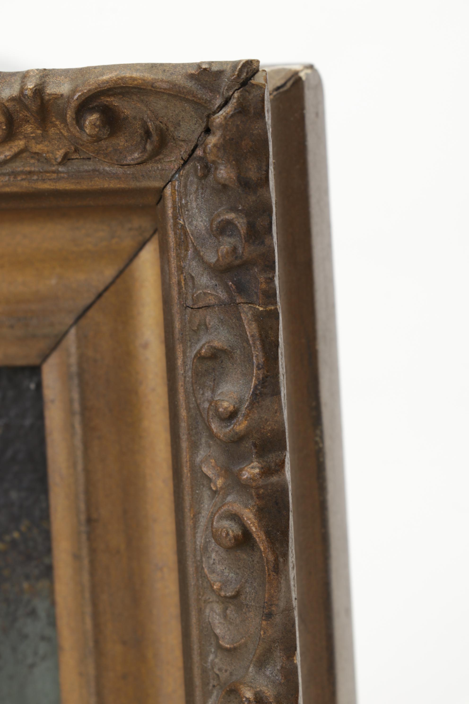 Charles Keller Tonalist Oil Painting of Creekside Landscape, Early 20th Century