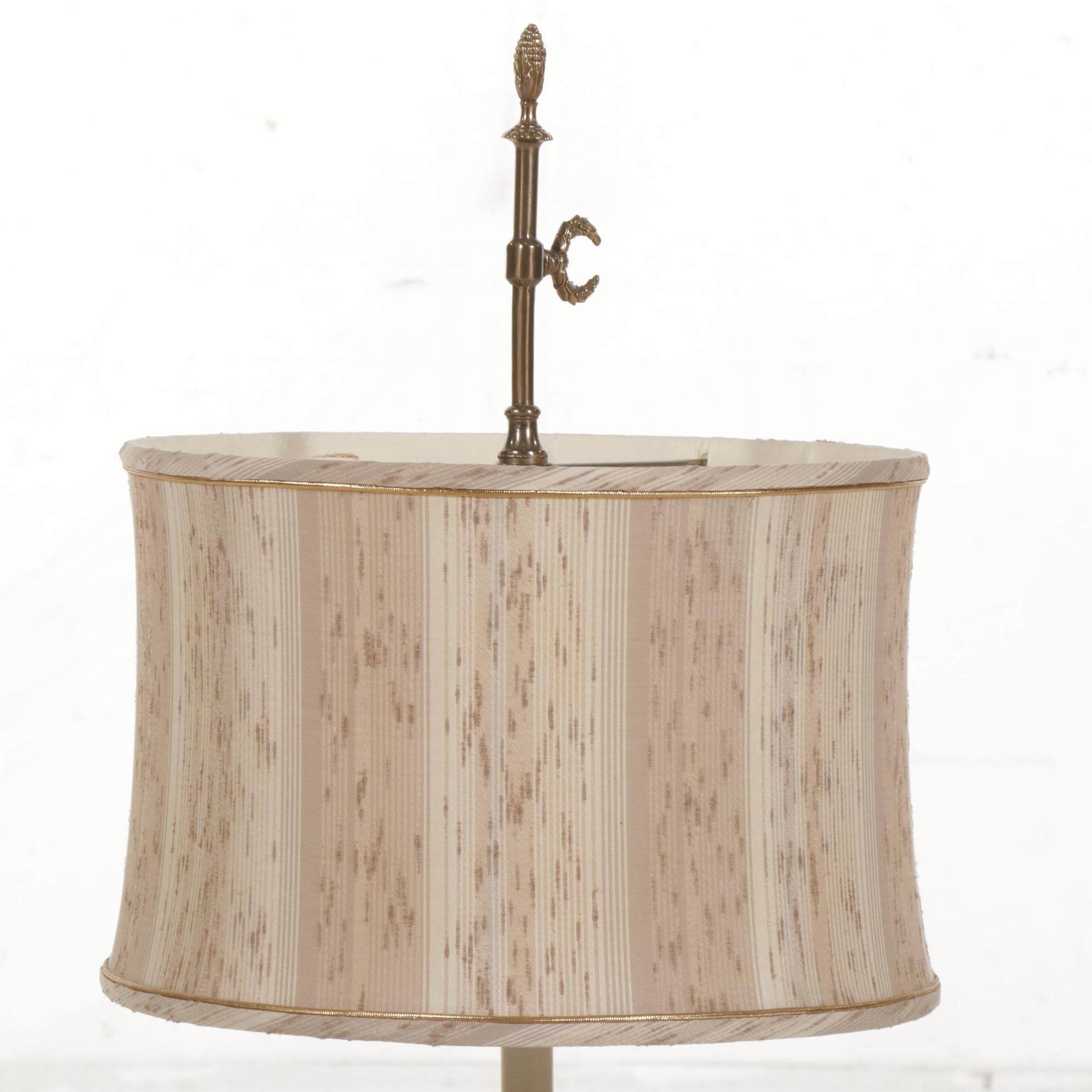 The Crest Co. Brass and Metal Candlestick Lamp With Shade