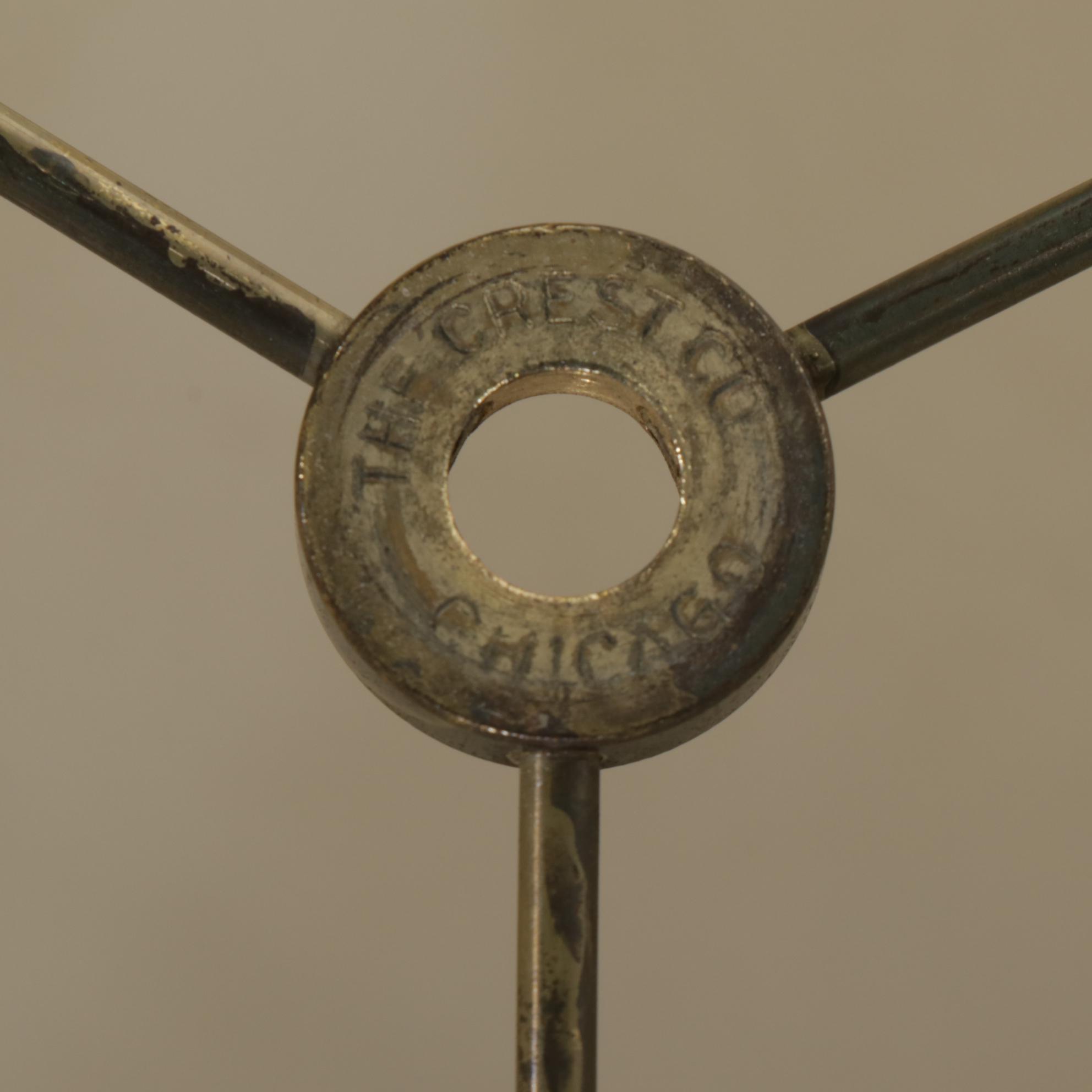 The Crest Co. Brass and Metal Candlestick Lamp With Shade