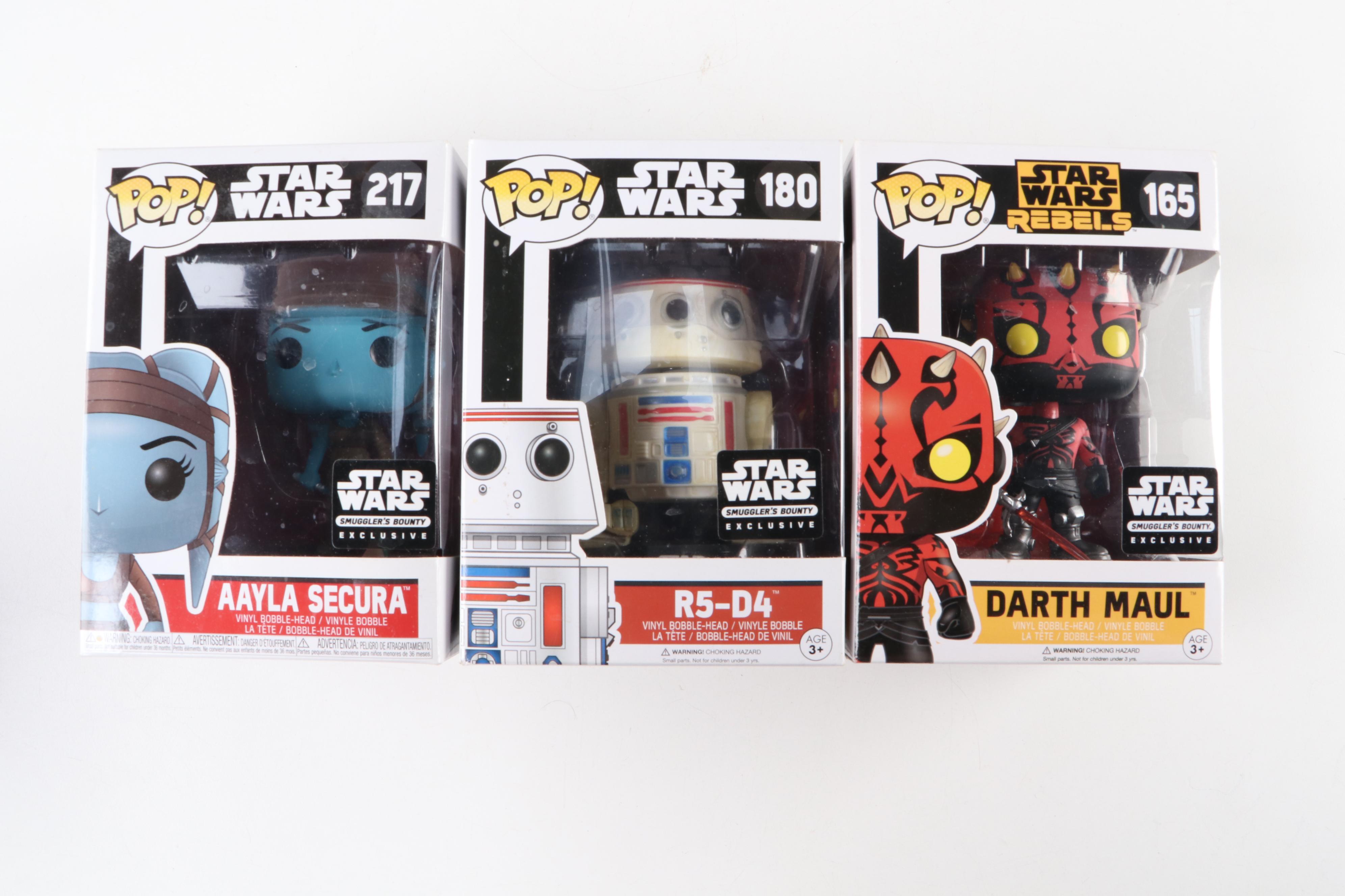 Funko Pop! "Stars Wars" Bobbleheads Including Darth Maul, Spirit Yoda, and More