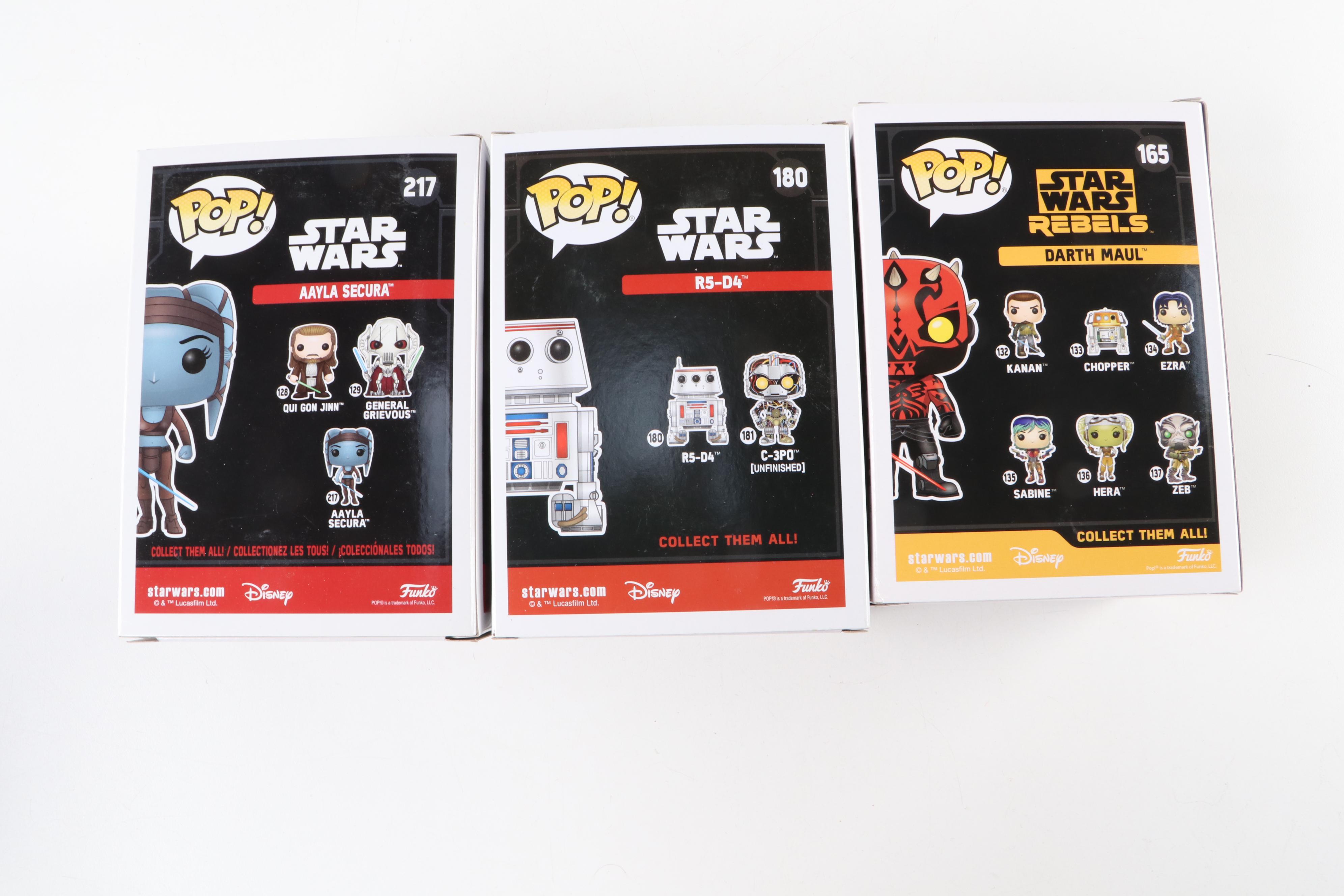Funko Pop! "Stars Wars" Bobbleheads Including Darth Maul, Spirit Yoda, and More