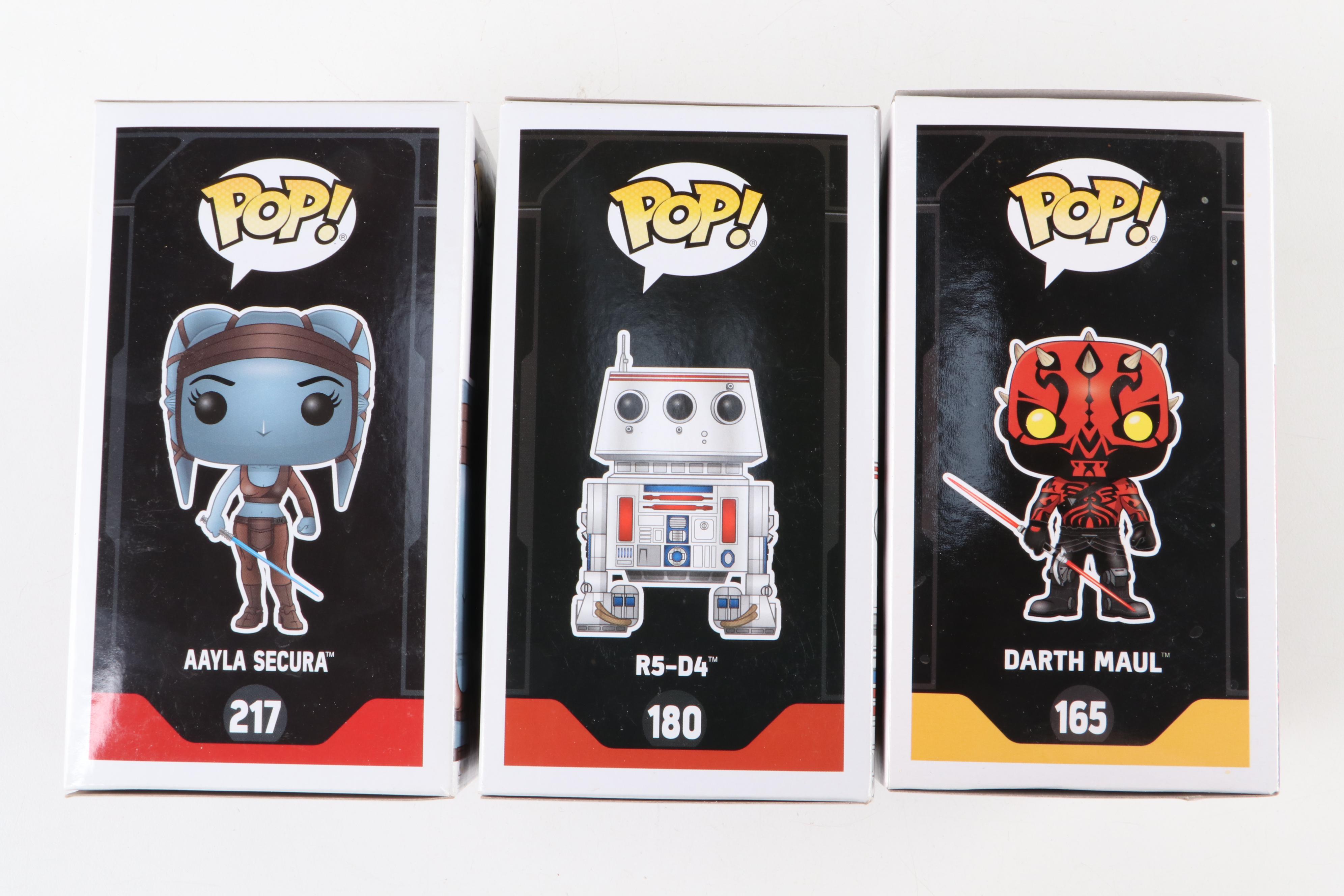 Funko Pop! "Stars Wars" Bobbleheads Including Darth Maul, Spirit Yoda, and More