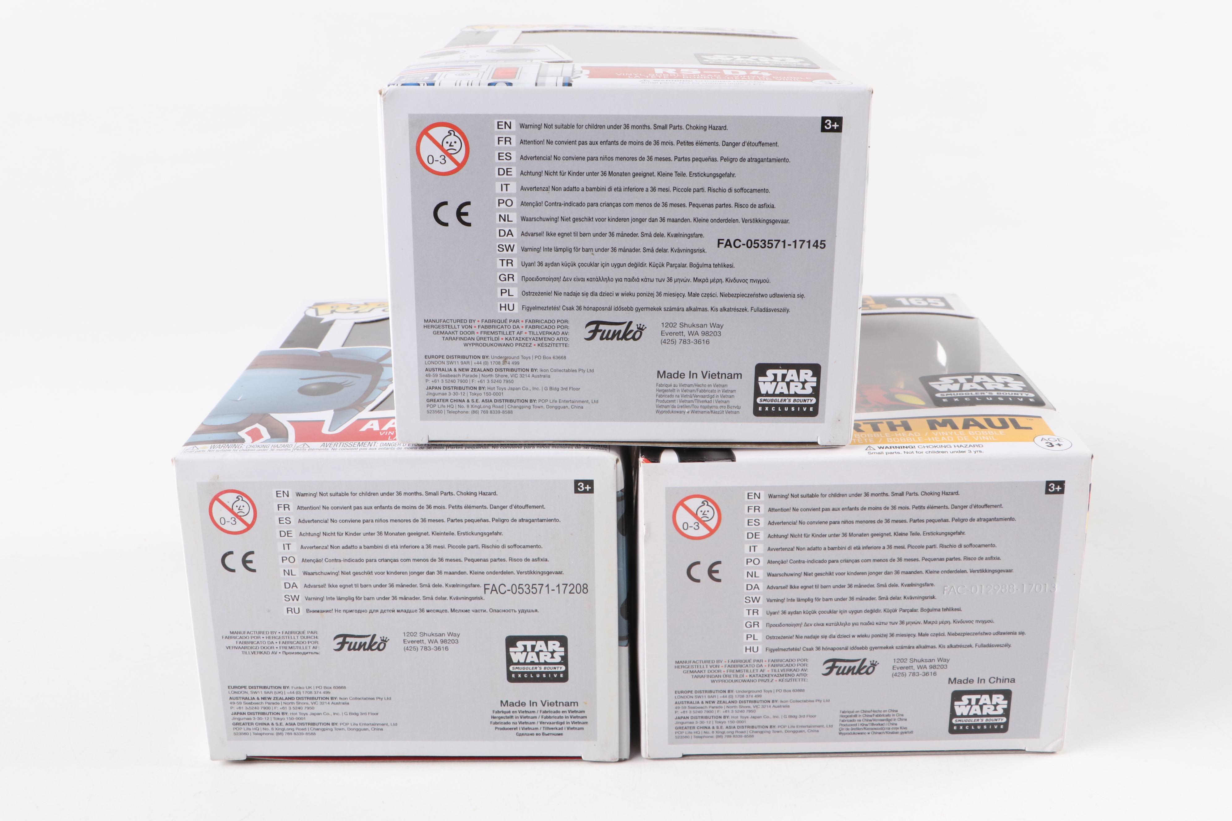 Funko Pop! "Stars Wars" Bobbleheads Including Darth Maul, Spirit Yoda, and More