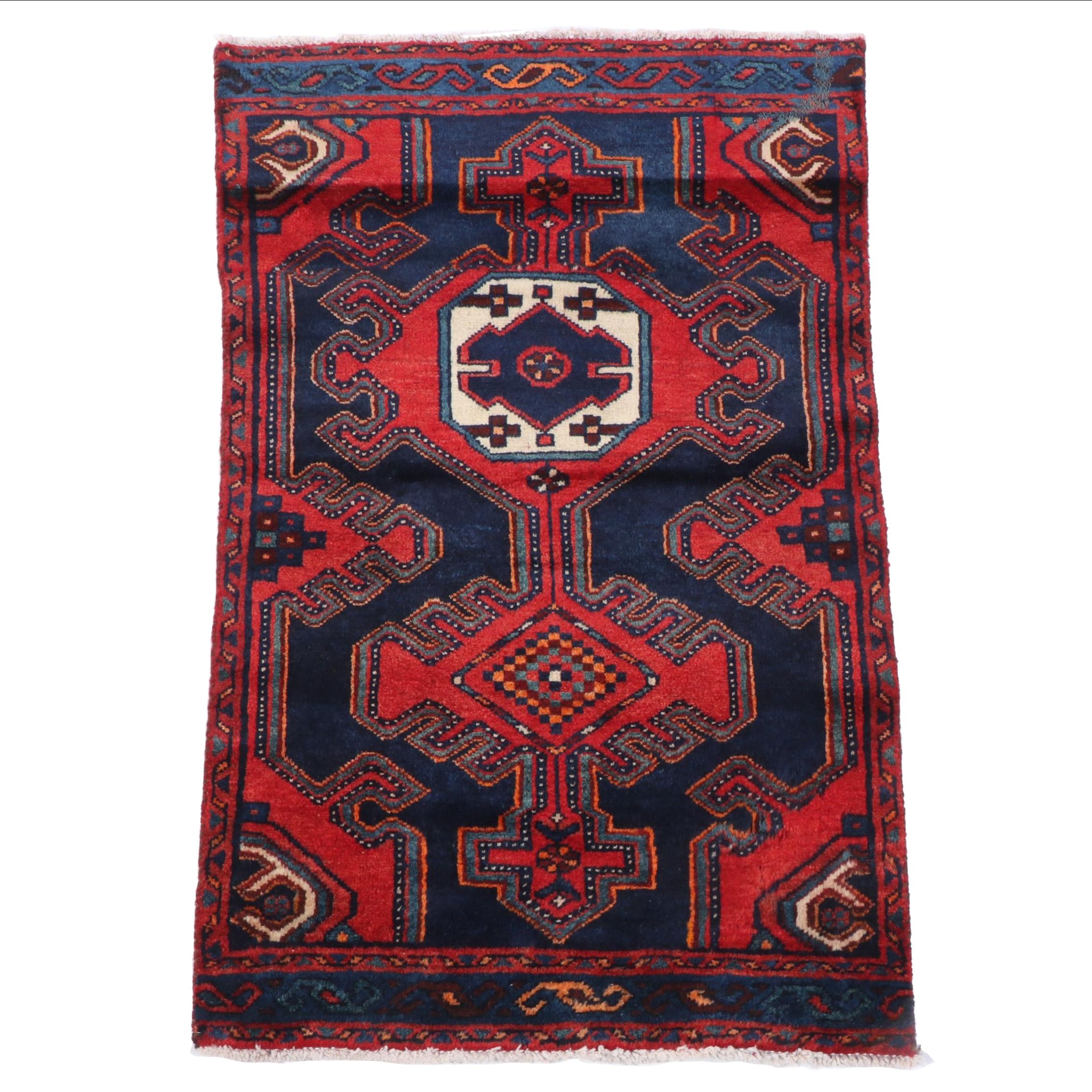 2'5 x 3'10 Hand-Knotted Persian Kharaghan Accent Rug