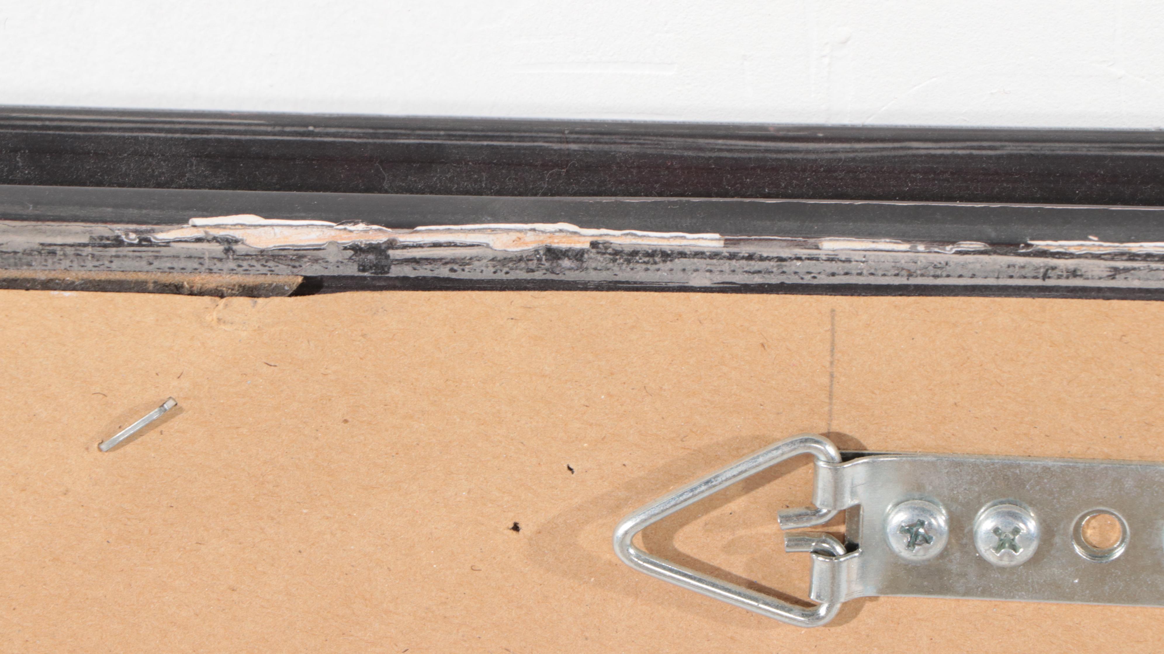 Contemporary Painted Wood Framed Rectangular Wall Mirror