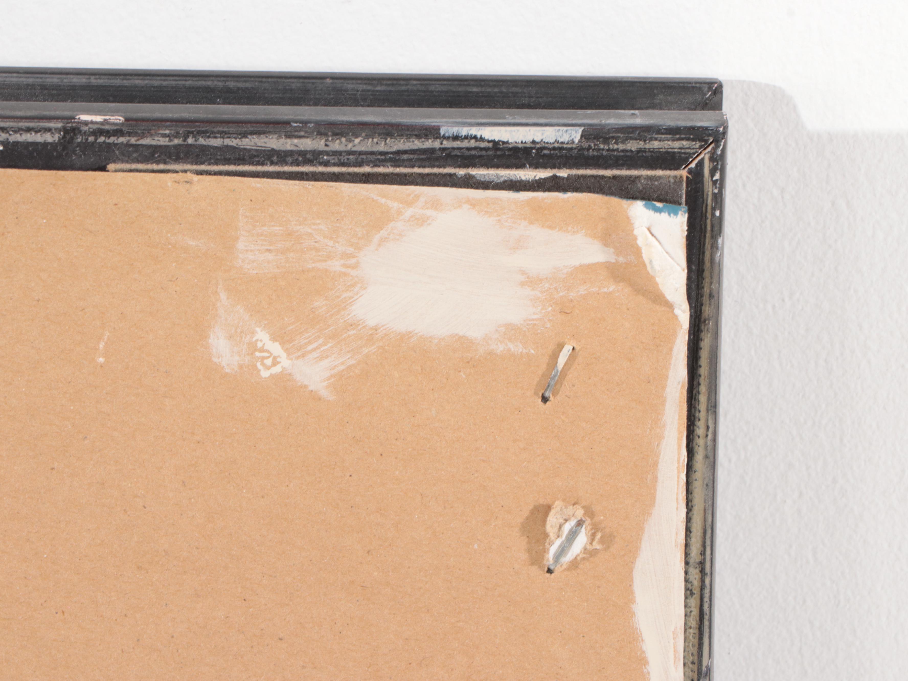 Contemporary Painted Wood Framed Rectangular Wall Mirror