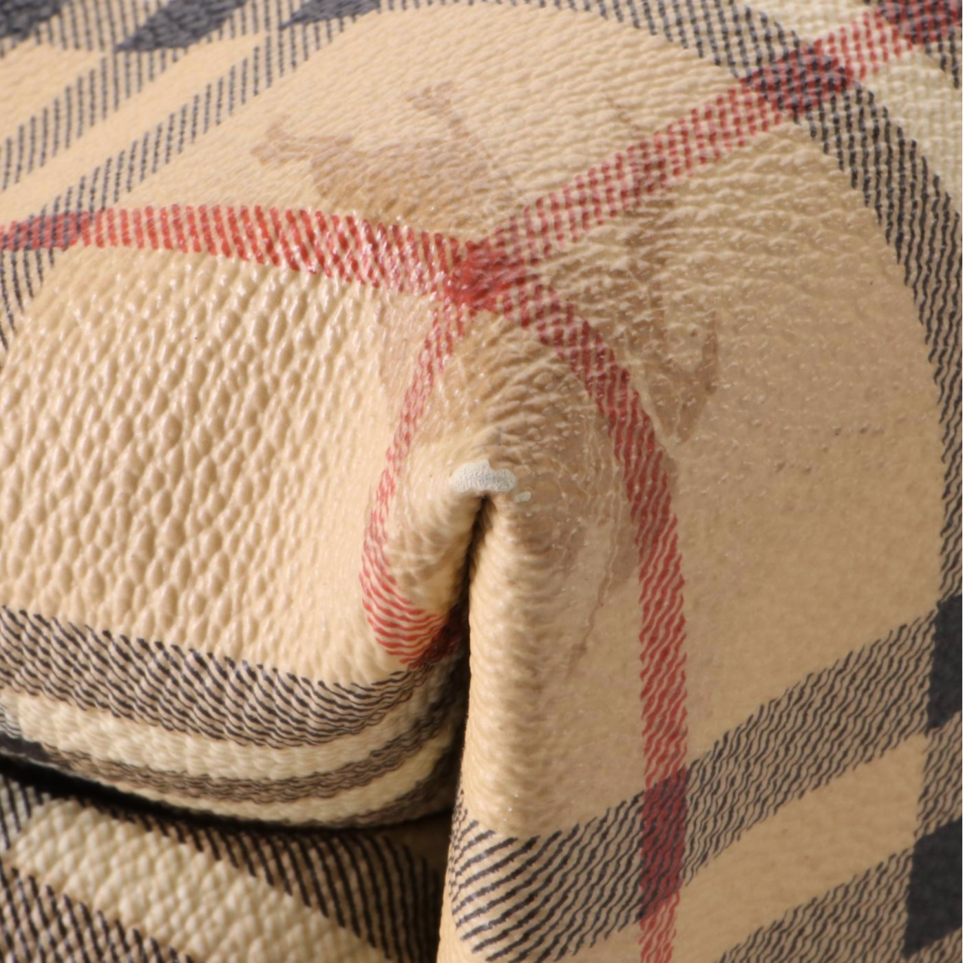 Burberry Small Tote in Haymarket Check Coated Canvas and Leather