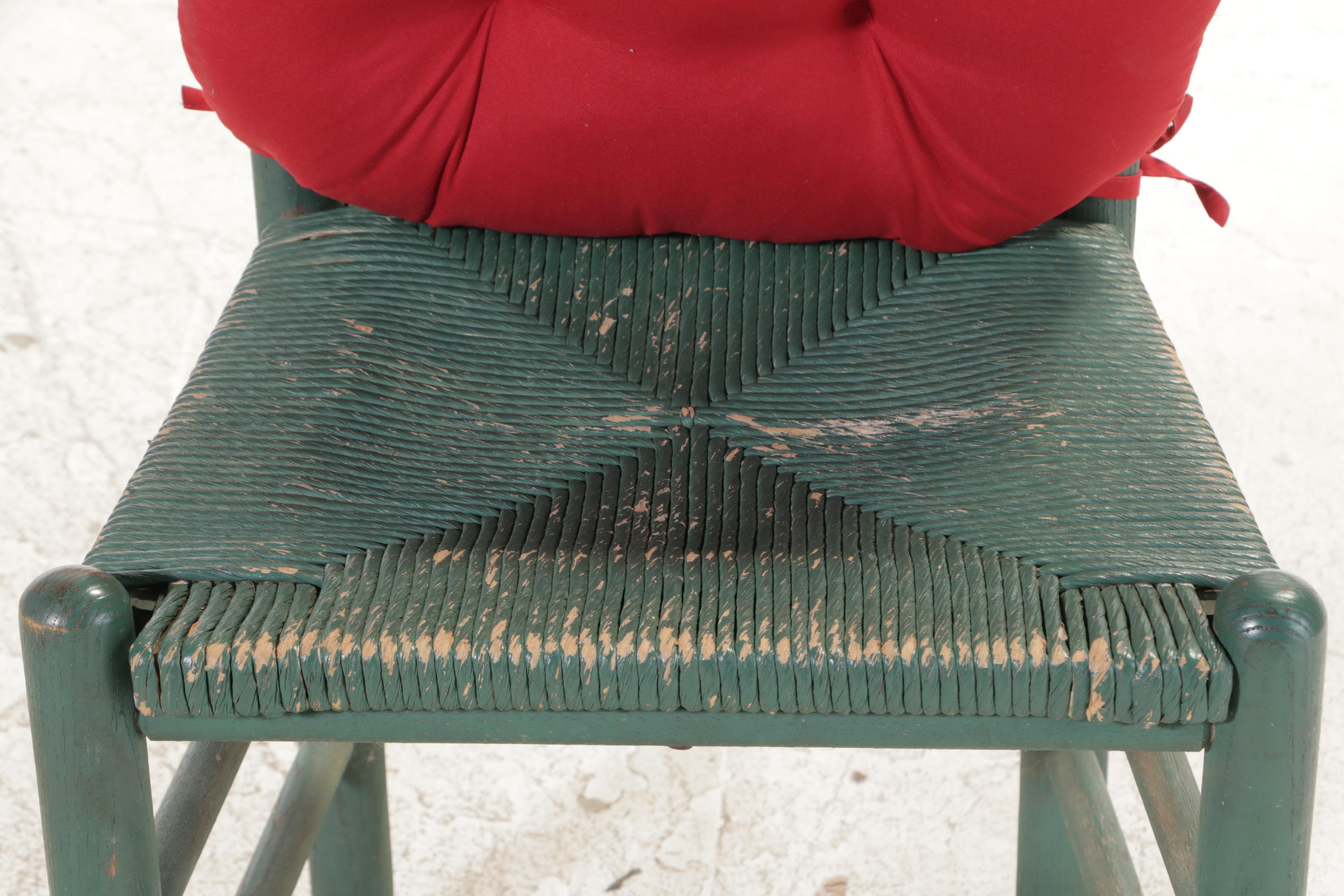 Six-Piece Dining Set, Including Iron and Glass Top Table