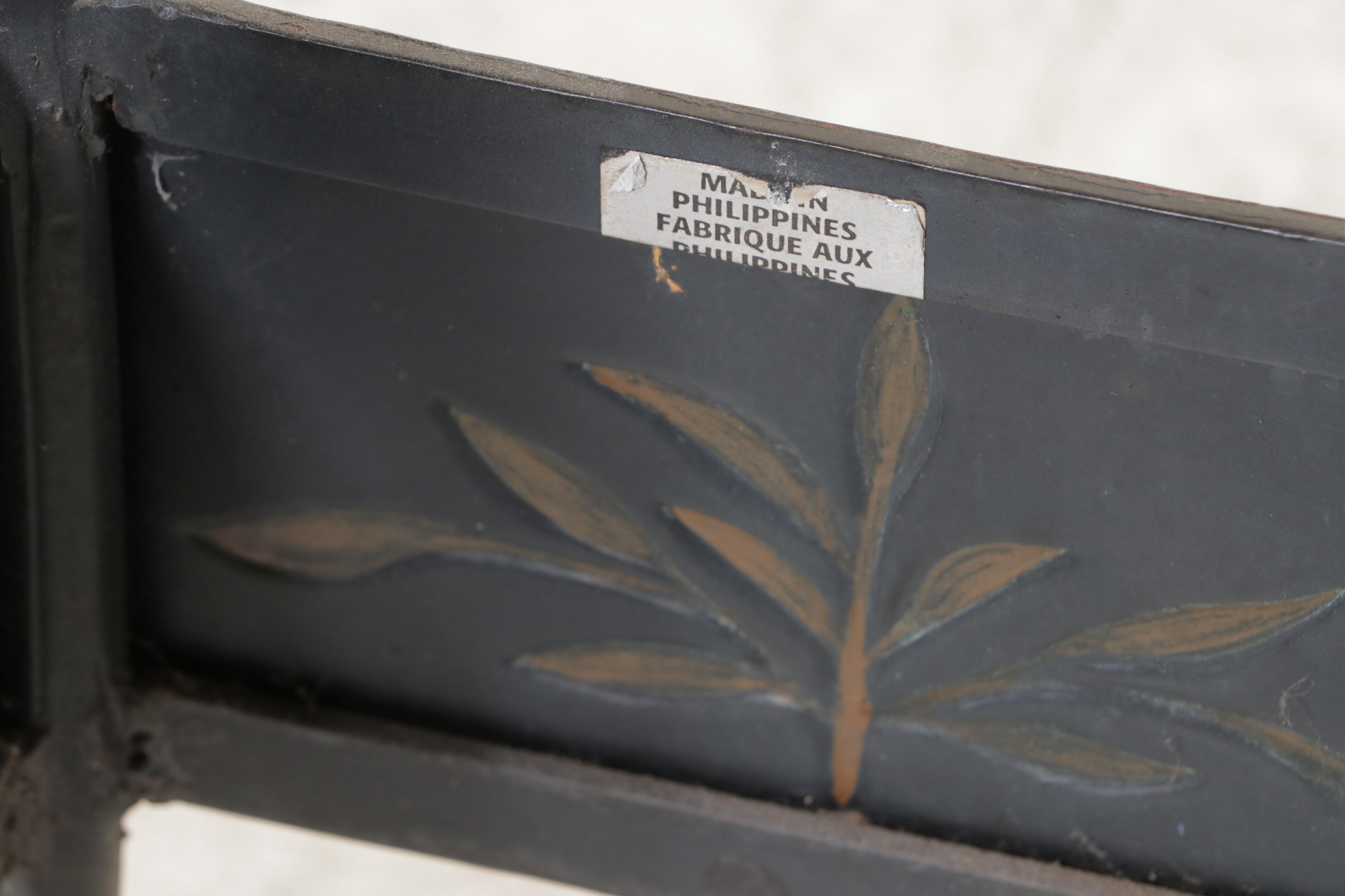 Six-Piece Dining Set, Including Iron and Glass Top Table