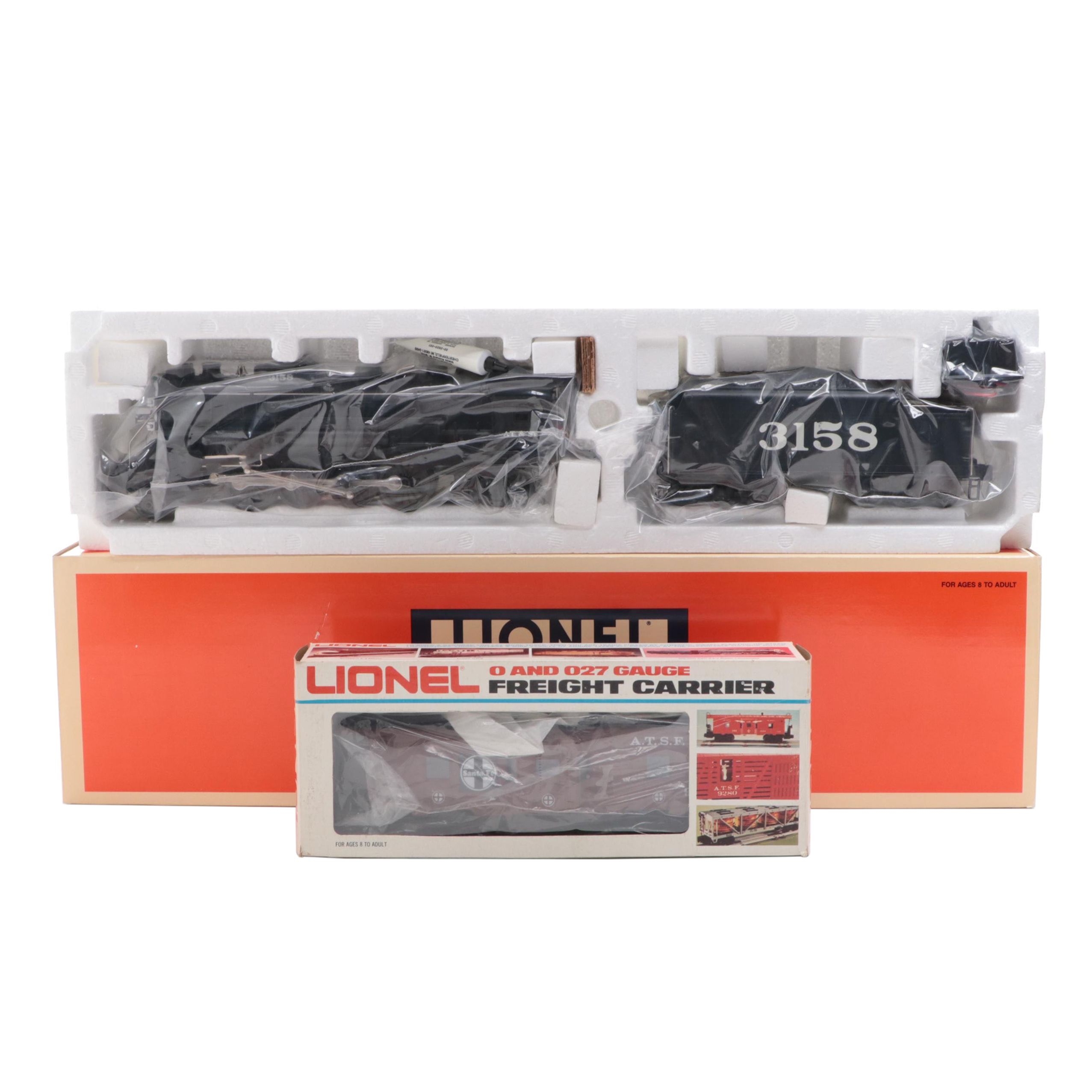 Lionel Trains Santa Fe Mikado Steam Locomotive and Tender Car with Caboose