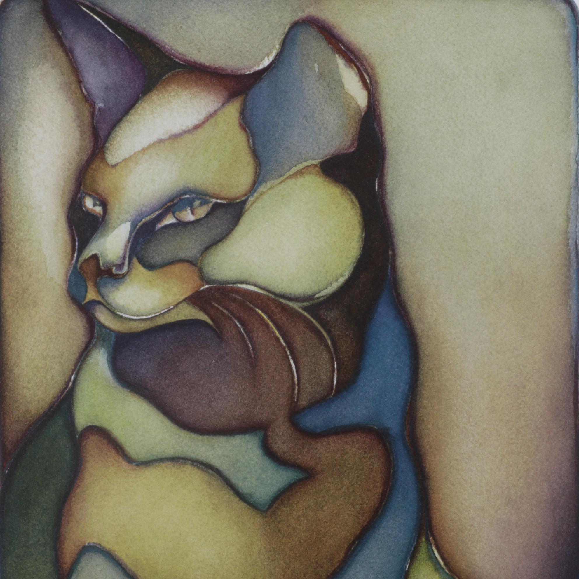 Lauren Smith Richards Offset Lithographs of Cats, 21st Century