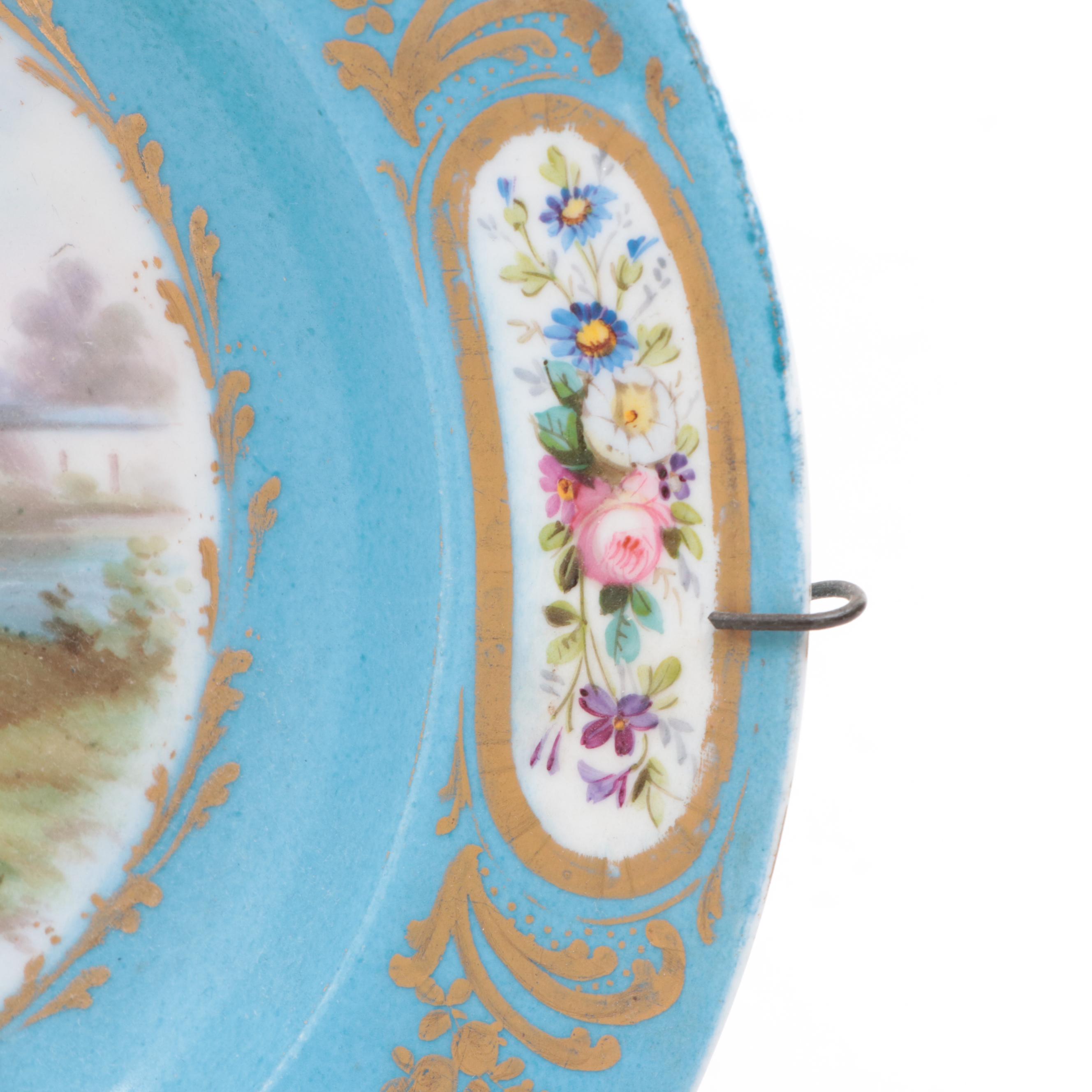 Sevres Porcelain Bleu Celeste Cabinet Plate, 1875