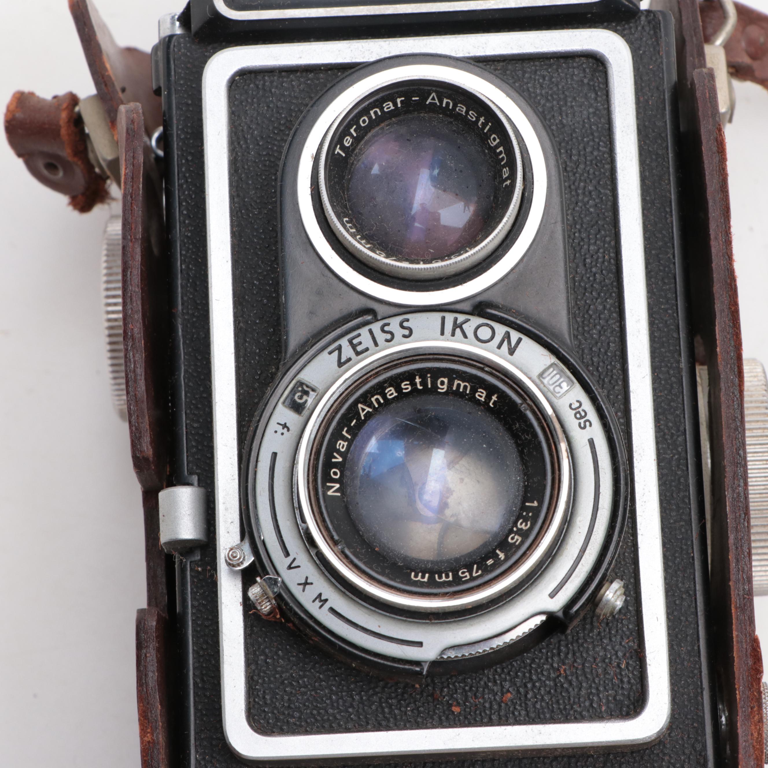 Zeiss Ikon Ikoflex and Nettar Cameras with Paillard-Bolex Movie Camera