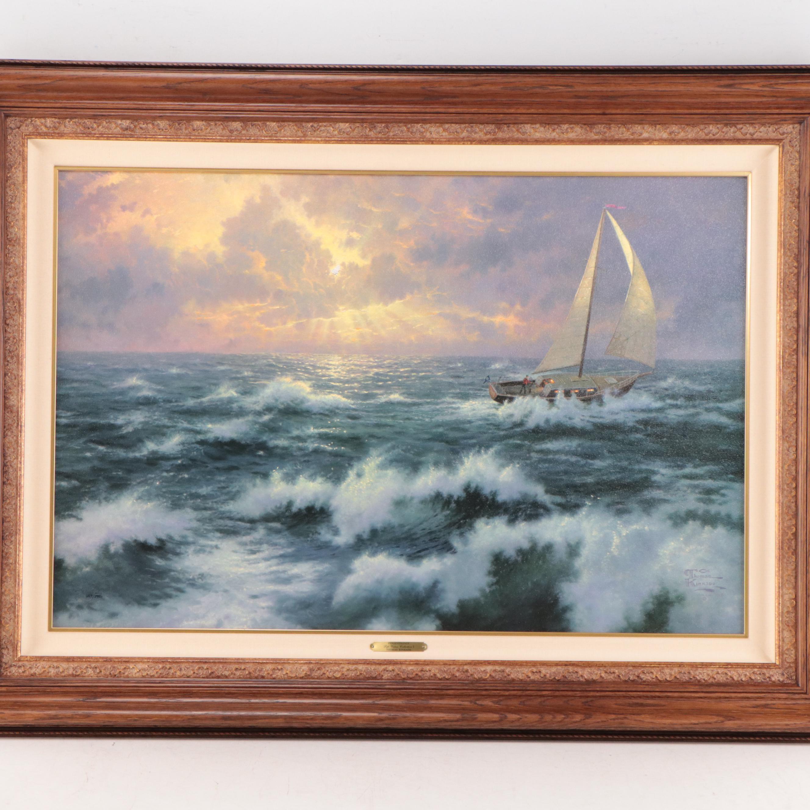Thomas Kinkade Embellished Offset Lithograph "Perseverance"