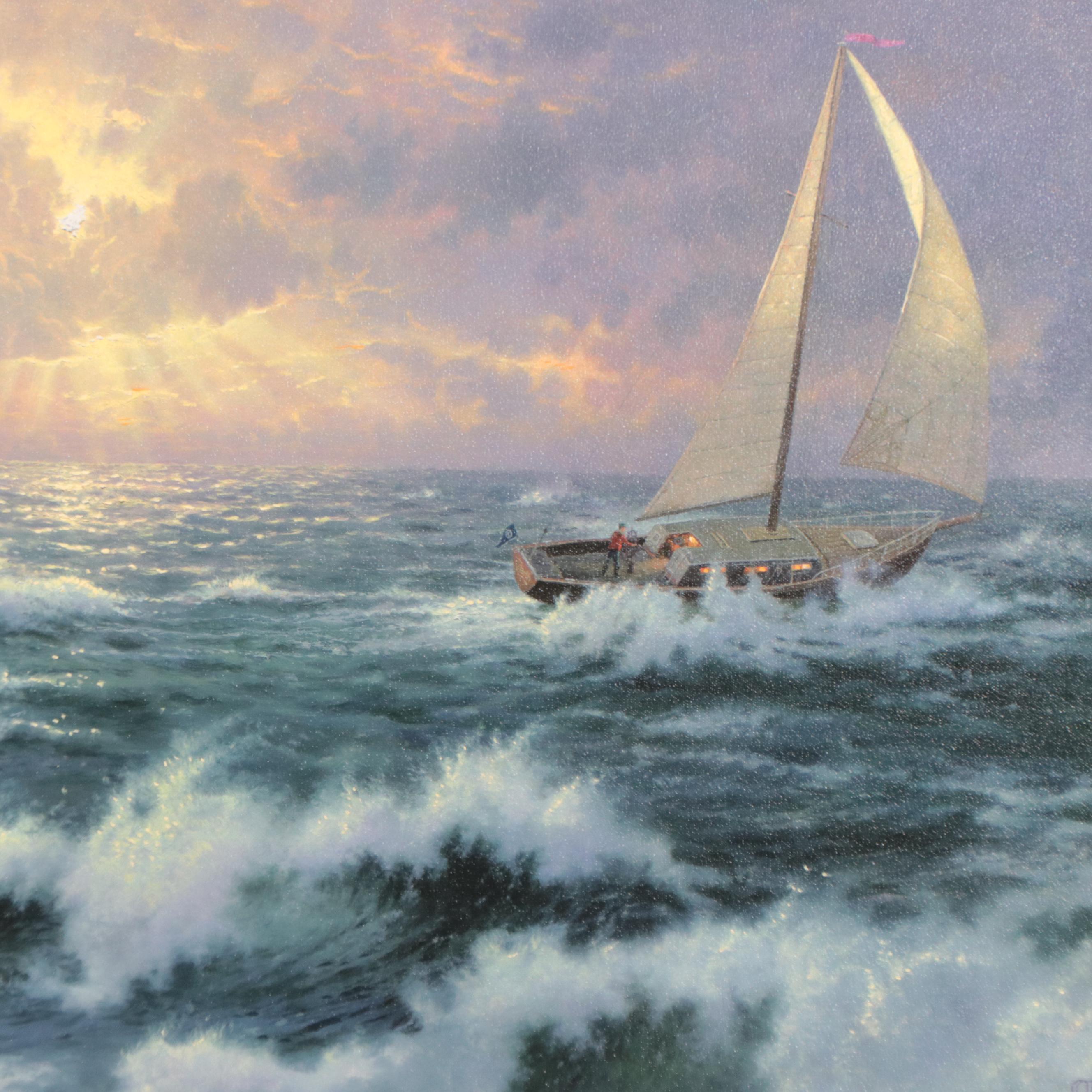 Thomas Kinkade Embellished Offset Lithograph "Perseverance"