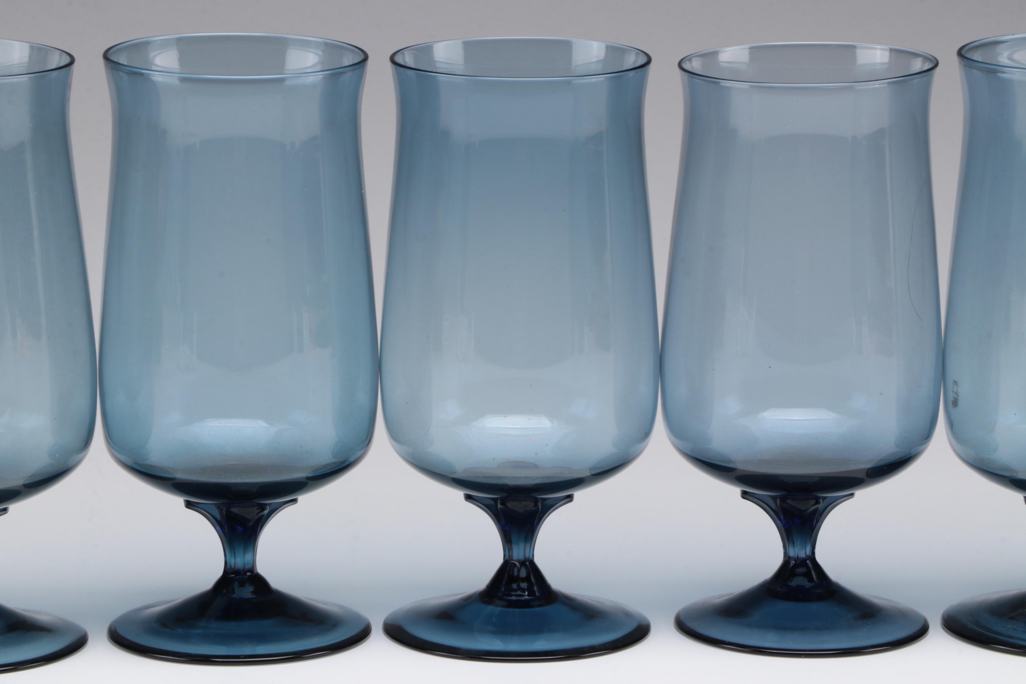 Lenox "Blue Mist" Crystal Iced Tea Glasses, 1974-1985