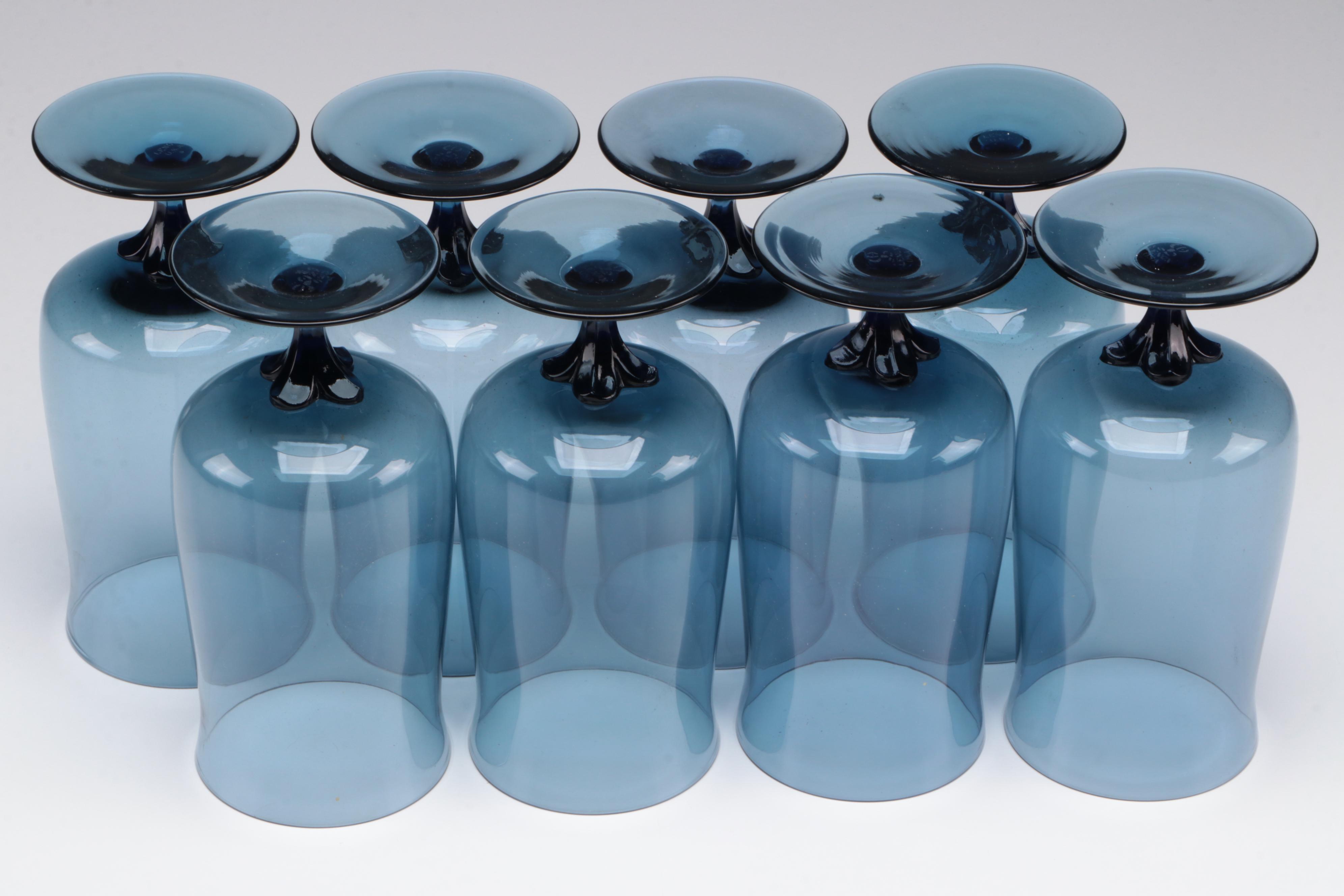 Lenox "Blue Mist" Crystal Iced Tea Glasses, 1974-1985
