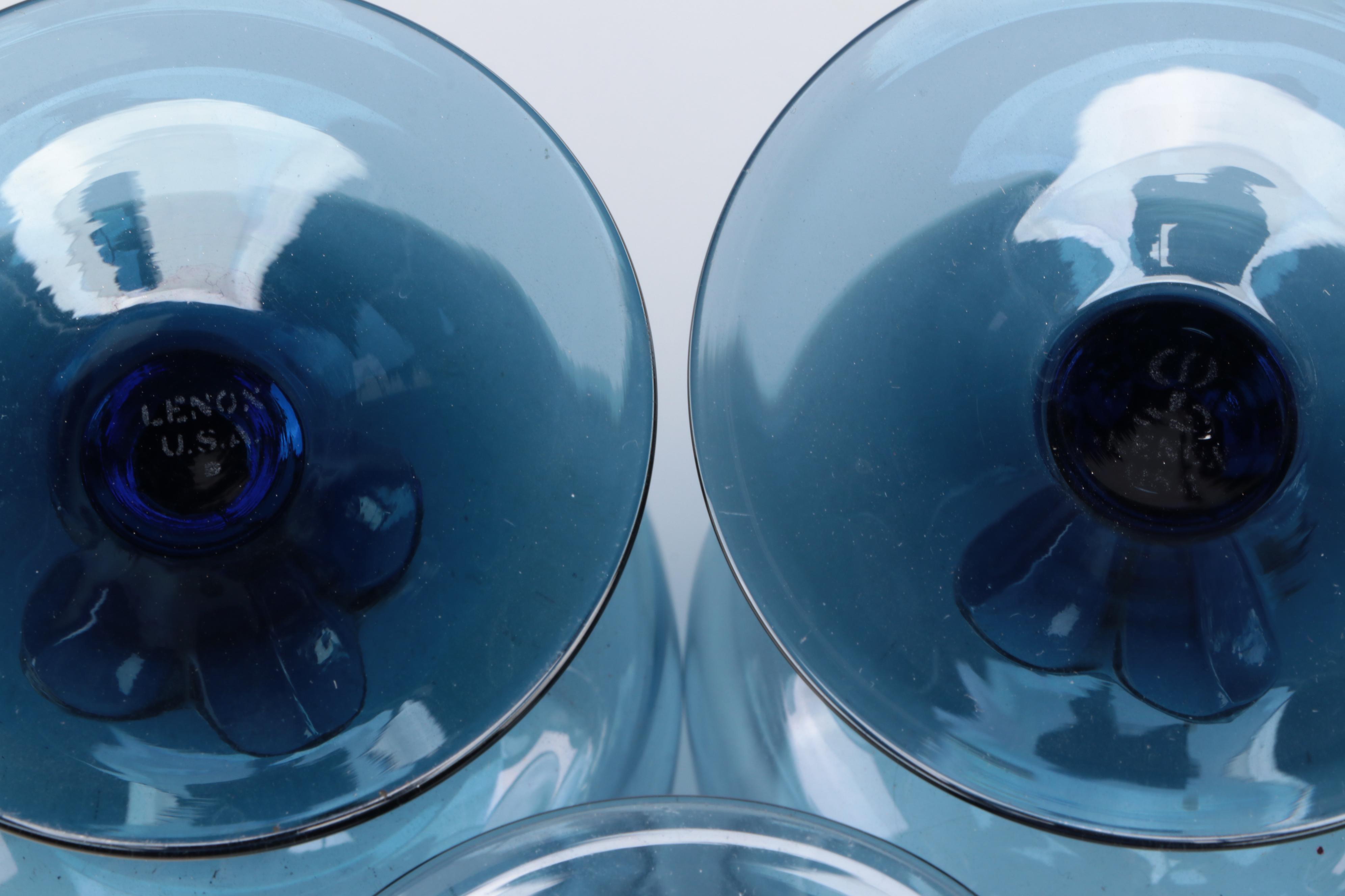 Lenox "Blue Mist" Crystal Iced Tea Glasses, 1974-1985