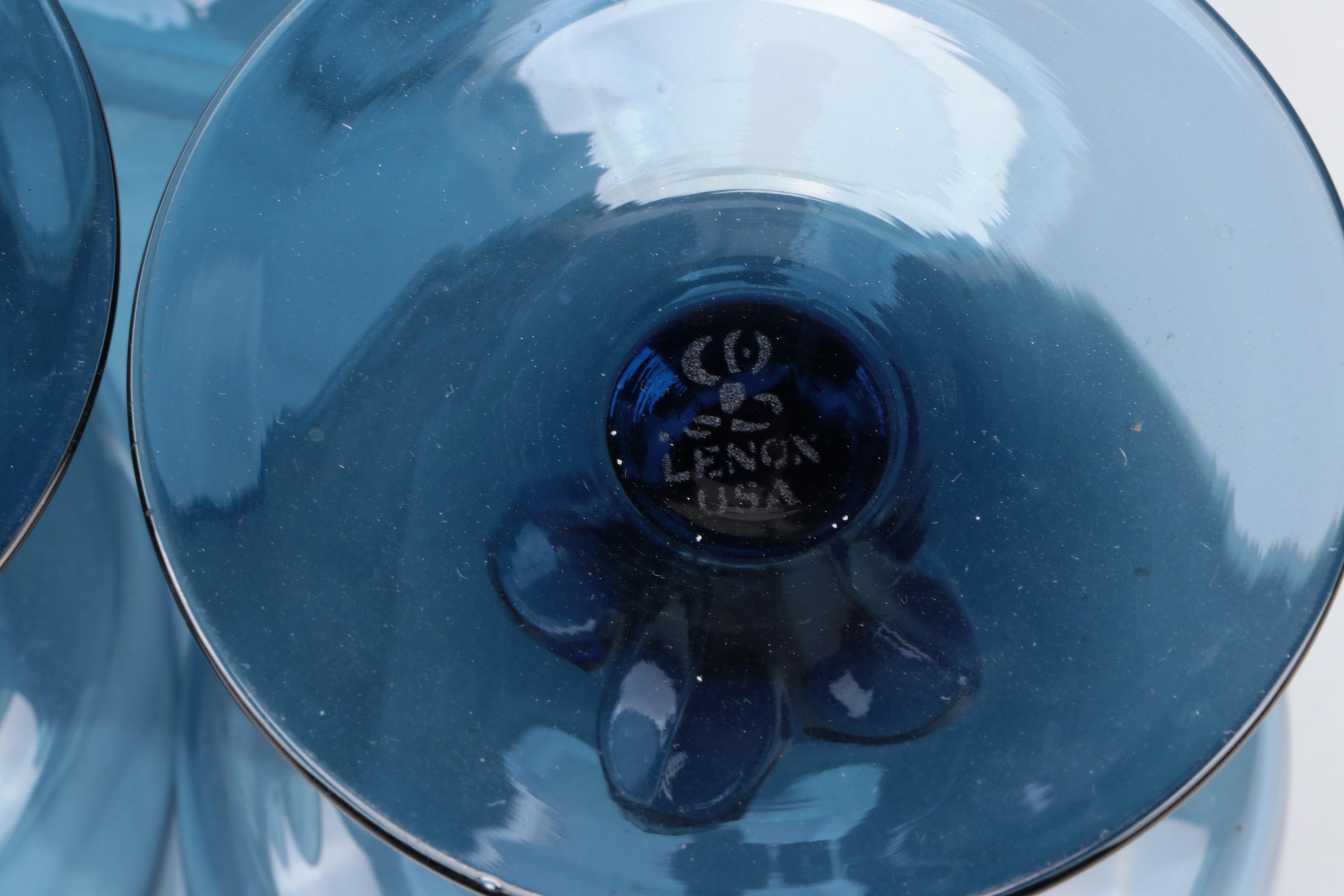 Lenox "Blue Mist" Crystal Iced Tea Glasses, 1974-1985