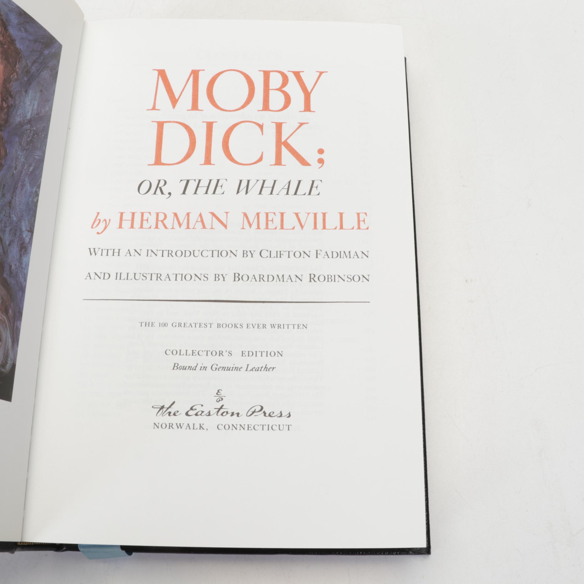 Easton Press Illustrated "Moby-Dick; or, The Whale" by Herman Melville