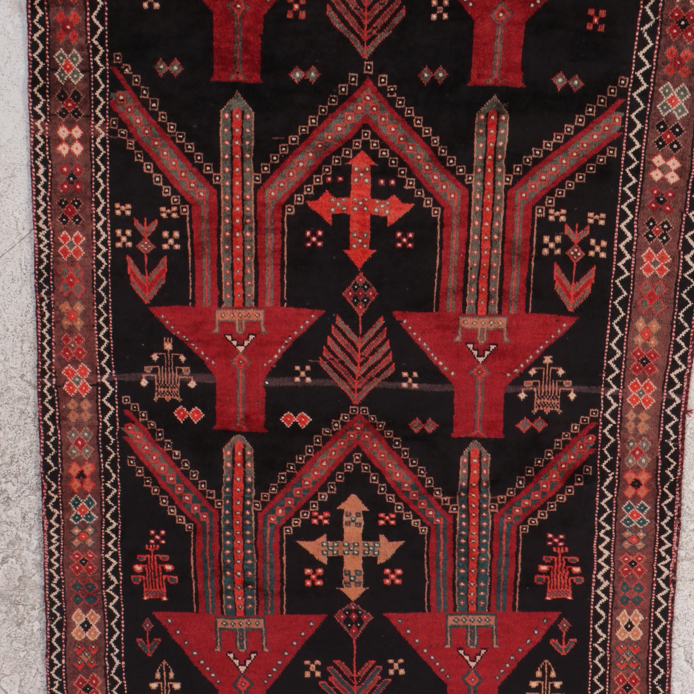 3'9 x 8'4 Hand-Knotted Persian Northwest Village Area Rug