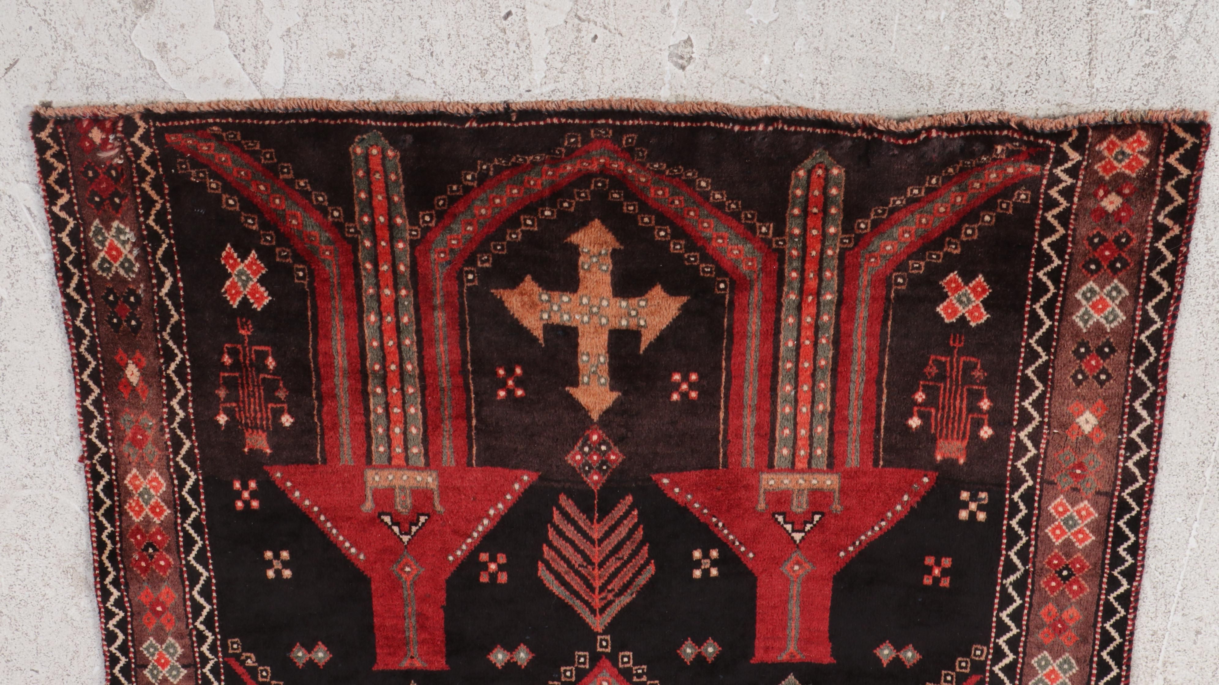 3'9 x 8'4 Hand-Knotted Persian Northwest Village Area Rug