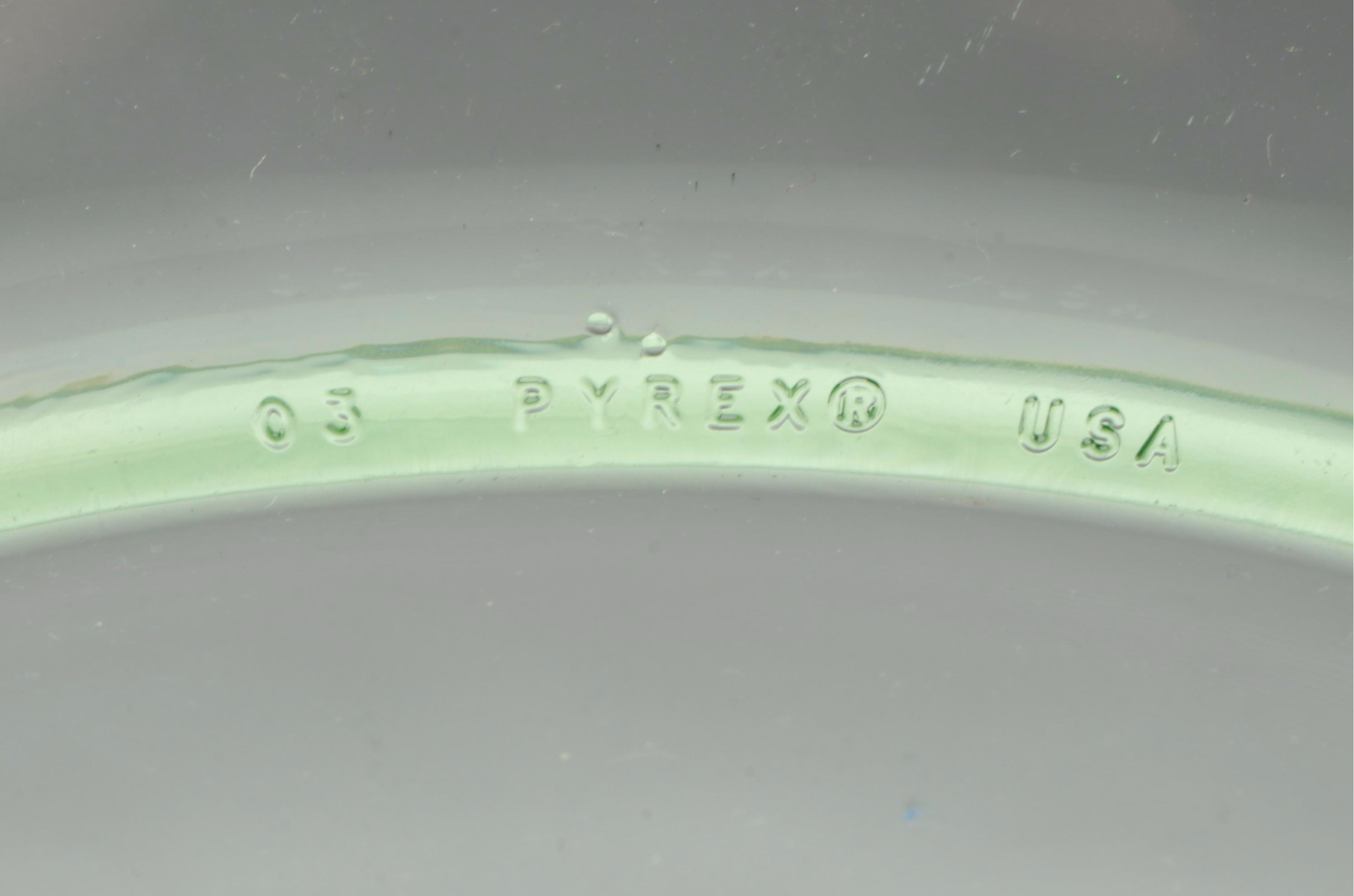 Corning Pyrex "Festiva Spring Green" Glass Pasta Serving Bowls, 2001-2004