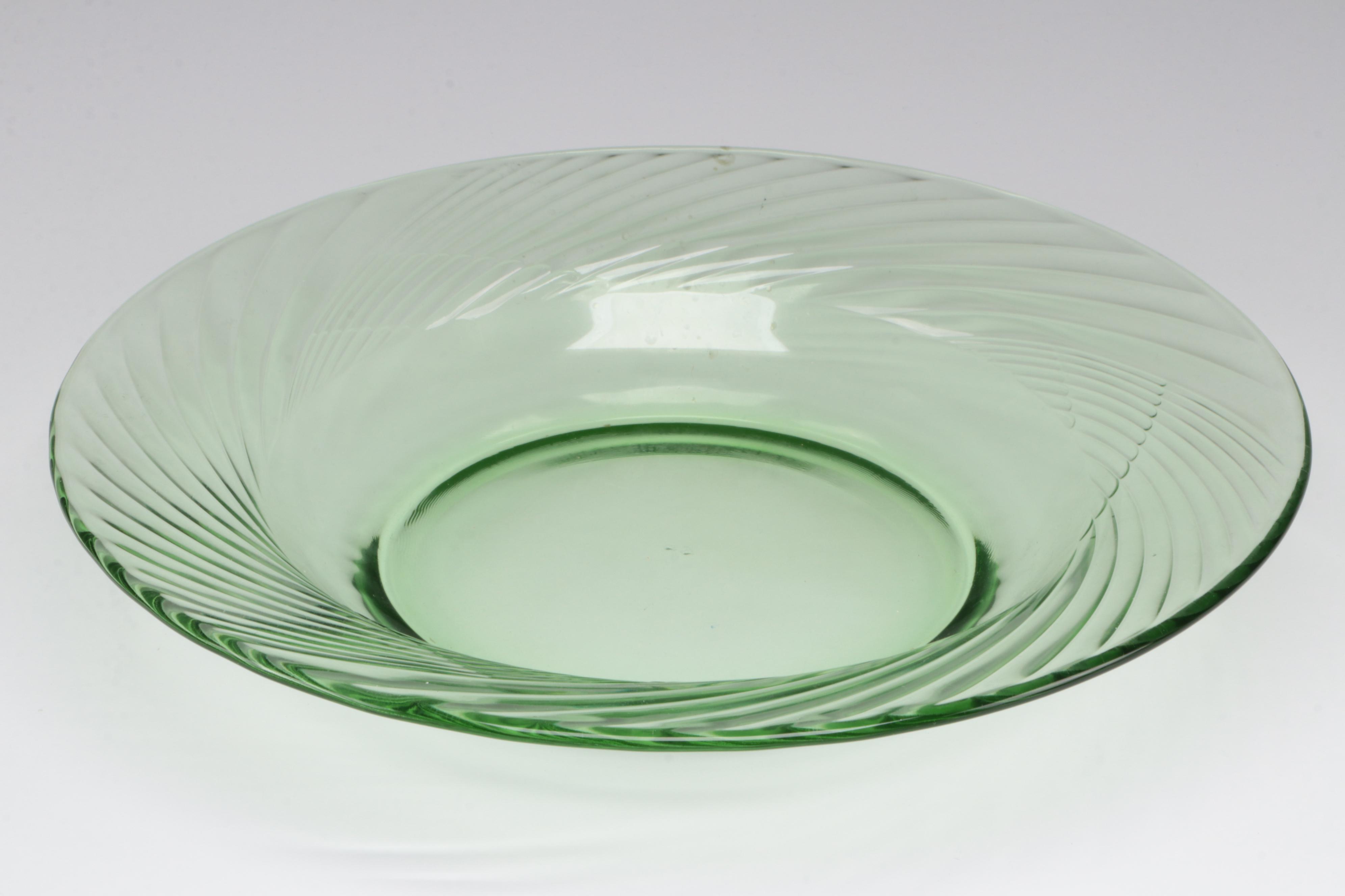 Corning Pyrex "Festiva Spring Green" Glass Pasta Serving Bowls, 2001-2004