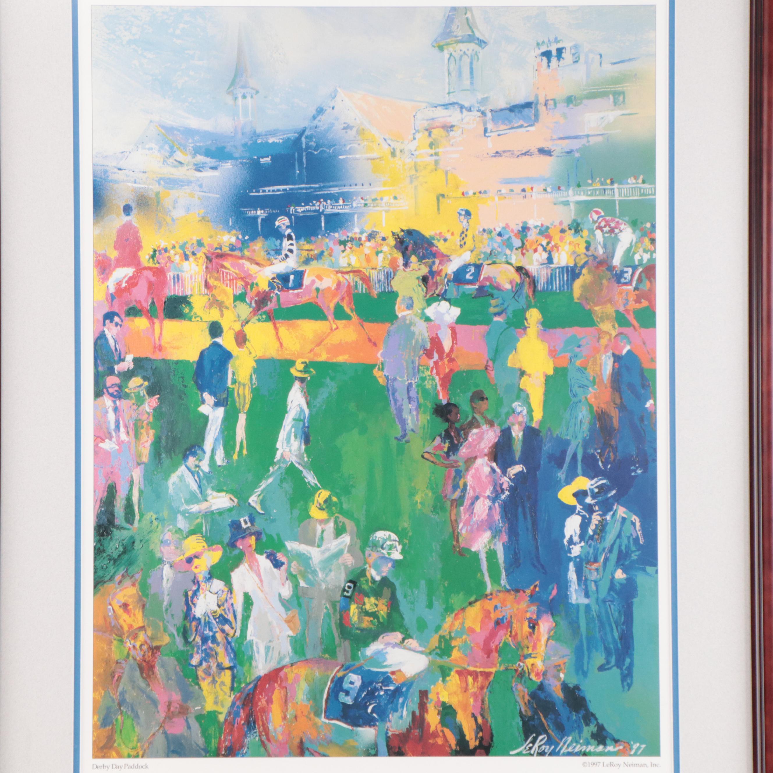 LeRoy Neiman "Derby Day Paddock" 123rd Kentucky Derby Offset Lithograph, 1997