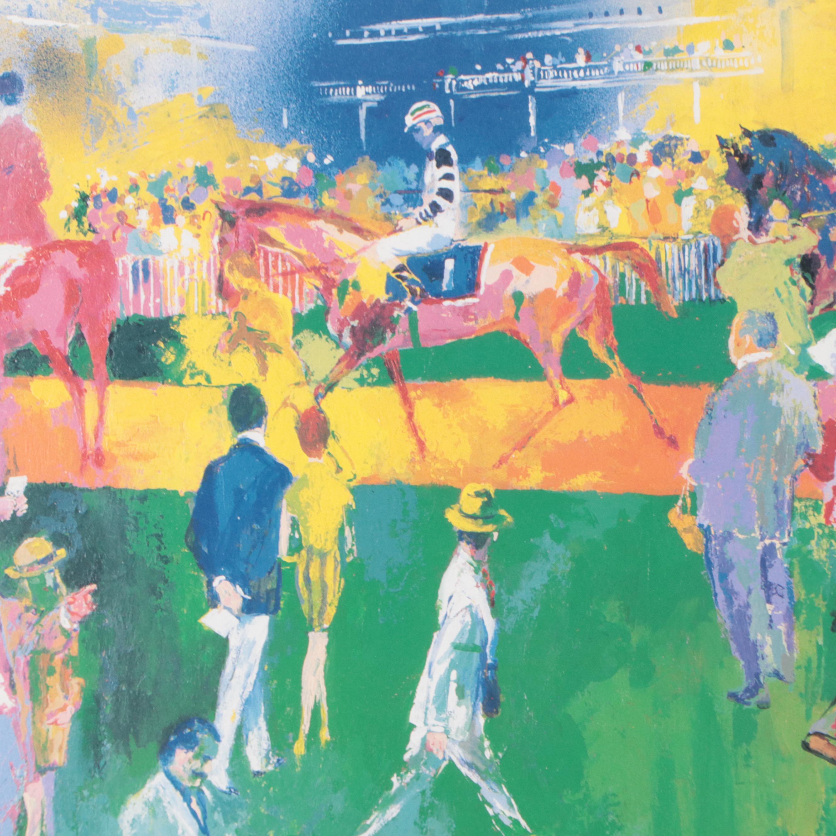 LeRoy Neiman "Derby Day Paddock" 123rd Kentucky Derby Offset Lithograph, 1997