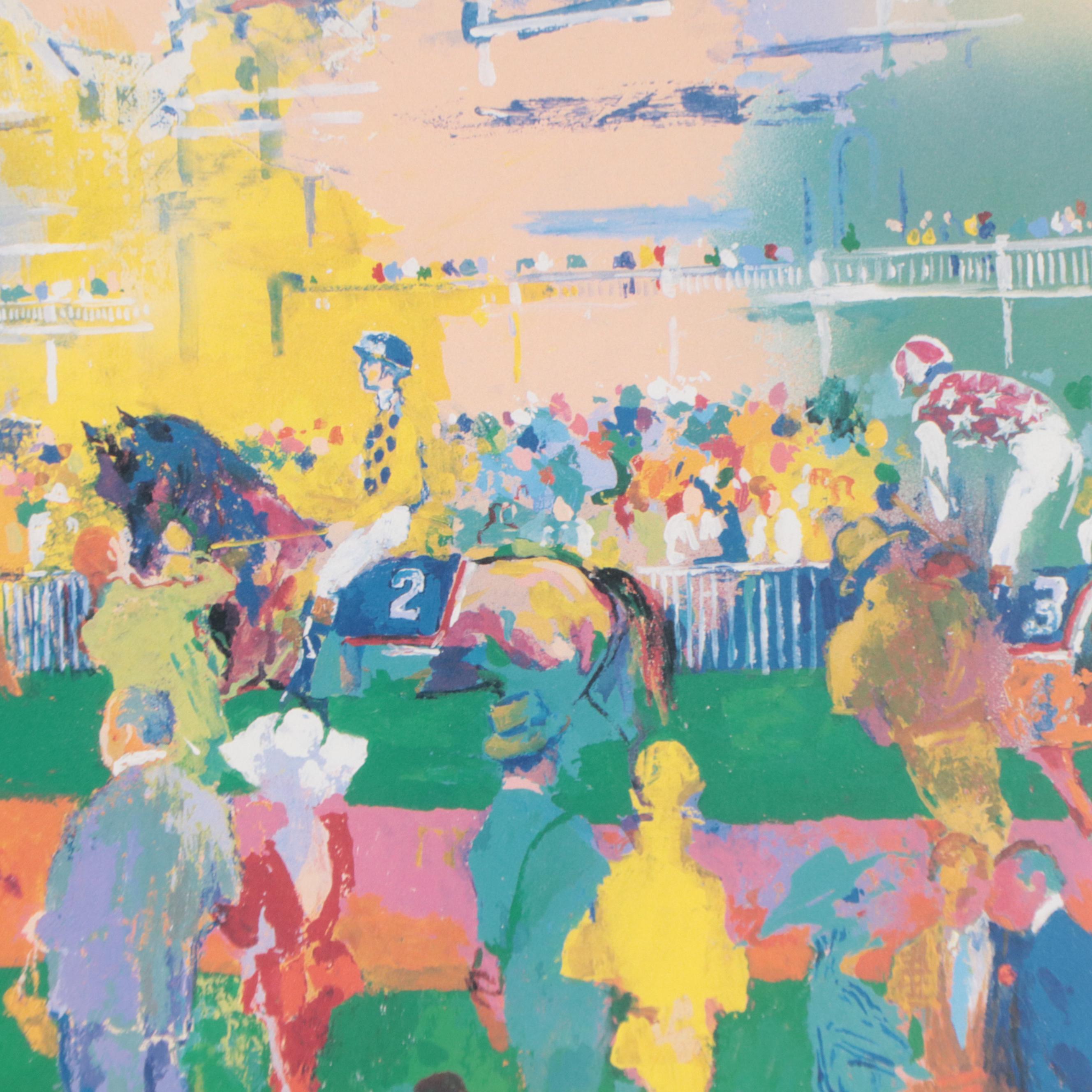 LeRoy Neiman "Derby Day Paddock" 123rd Kentucky Derby Offset Lithograph, 1997