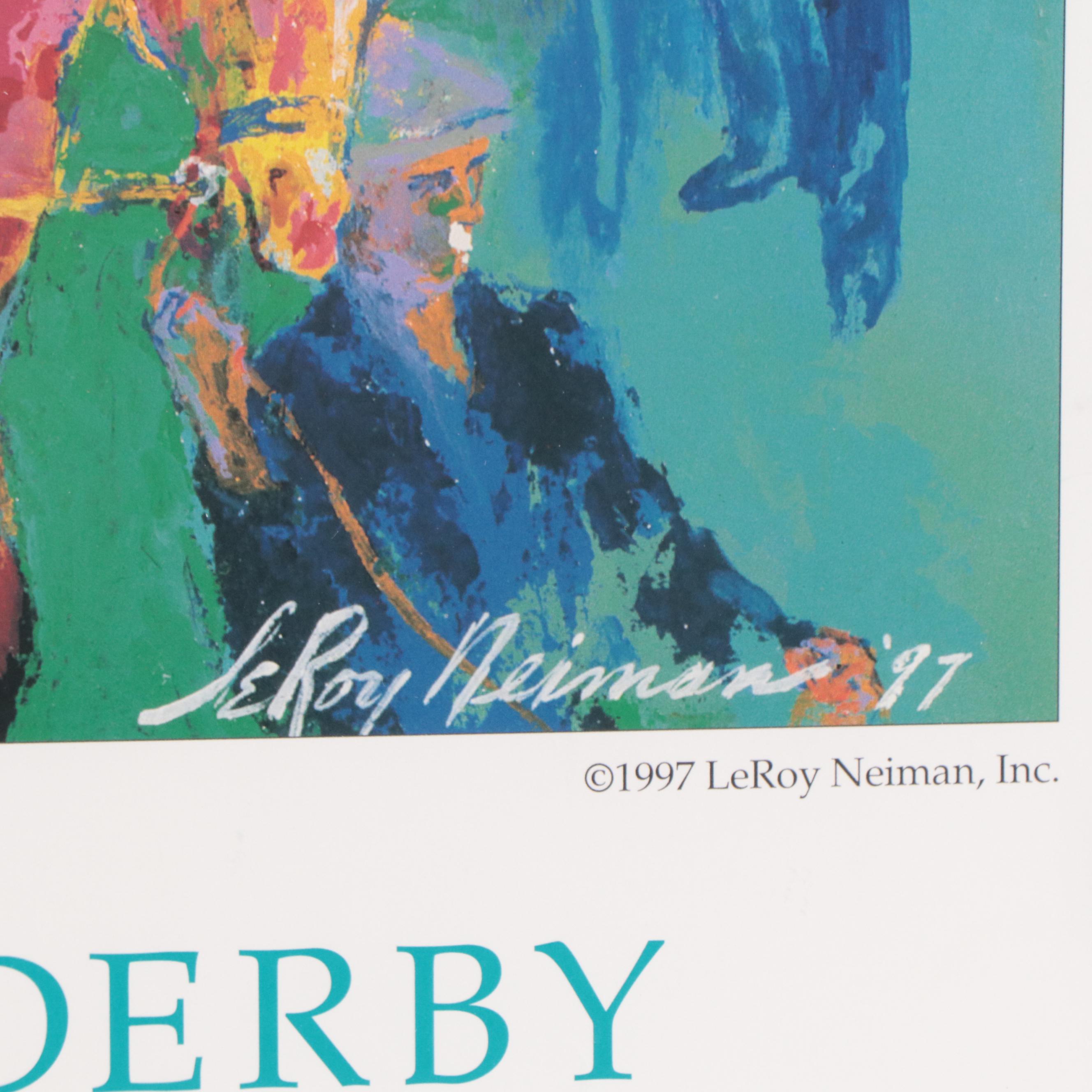 LeRoy Neiman "Derby Day Paddock" 123rd Kentucky Derby Offset Lithograph, 1997