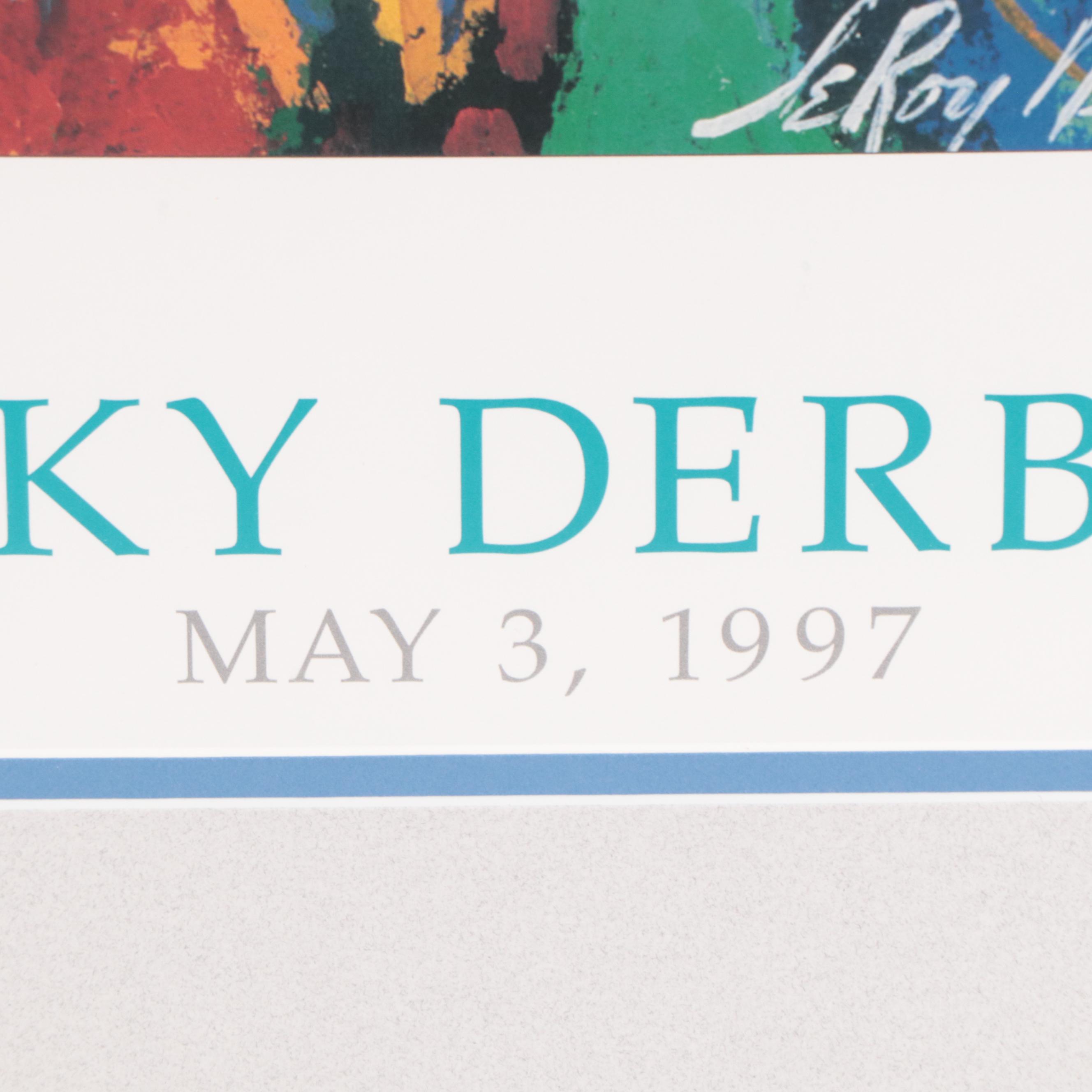 LeRoy Neiman "Derby Day Paddock" 123rd Kentucky Derby Offset Lithograph, 1997